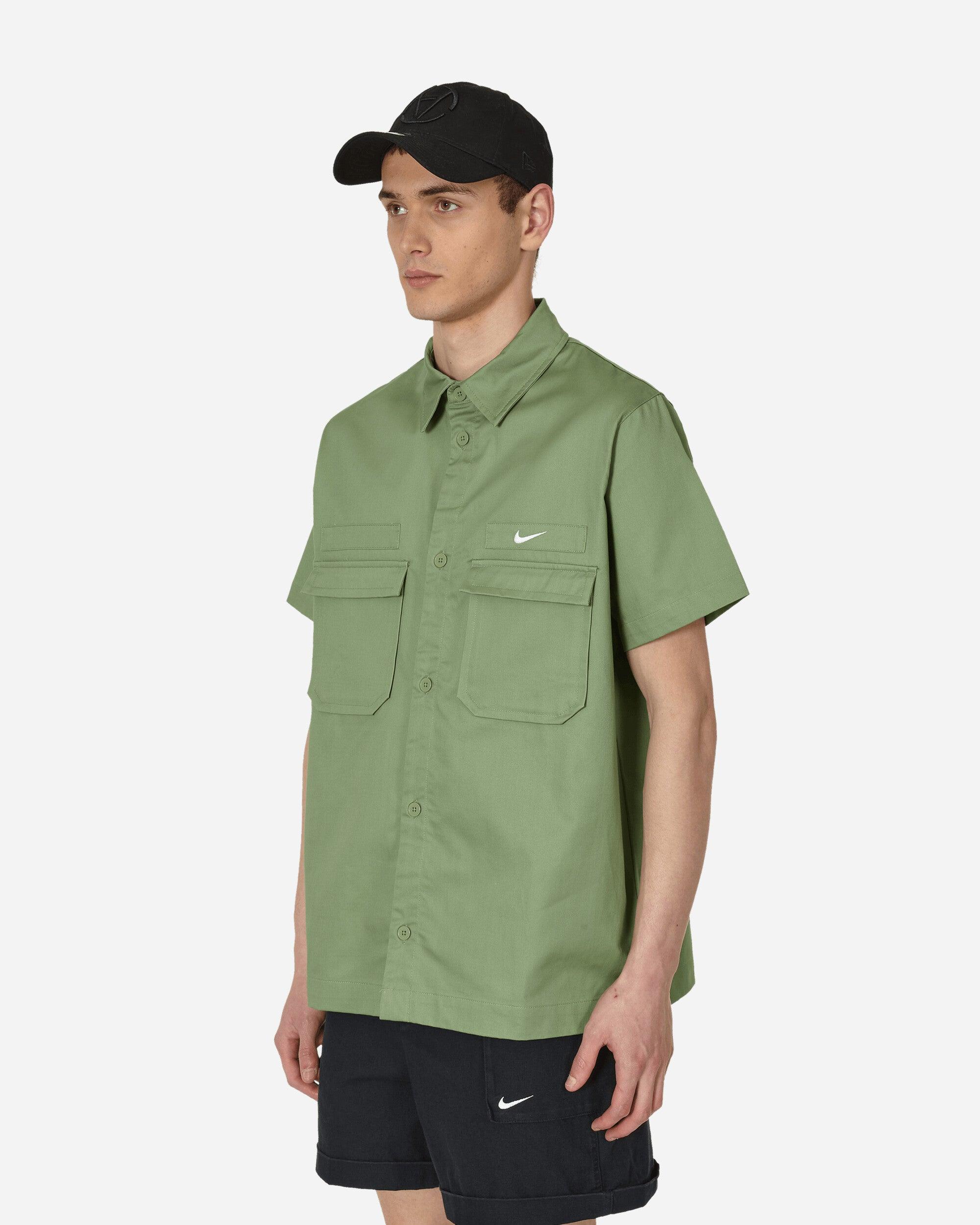 Nike Woven Military Shortsleeve Button-down Shirt Green for Men | Lyst