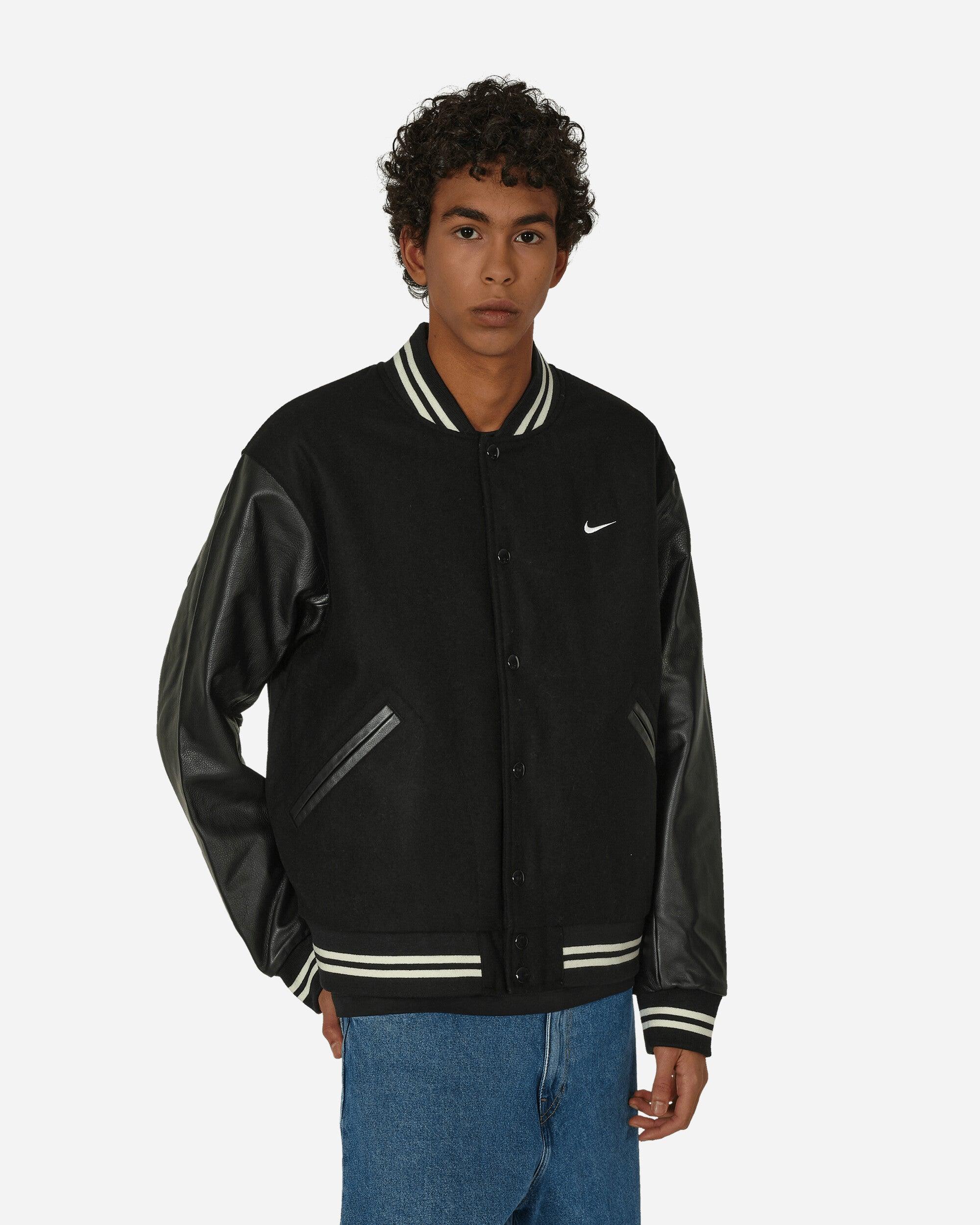 Nike Authentics Varsity Jacket Black / White for Men | Lyst