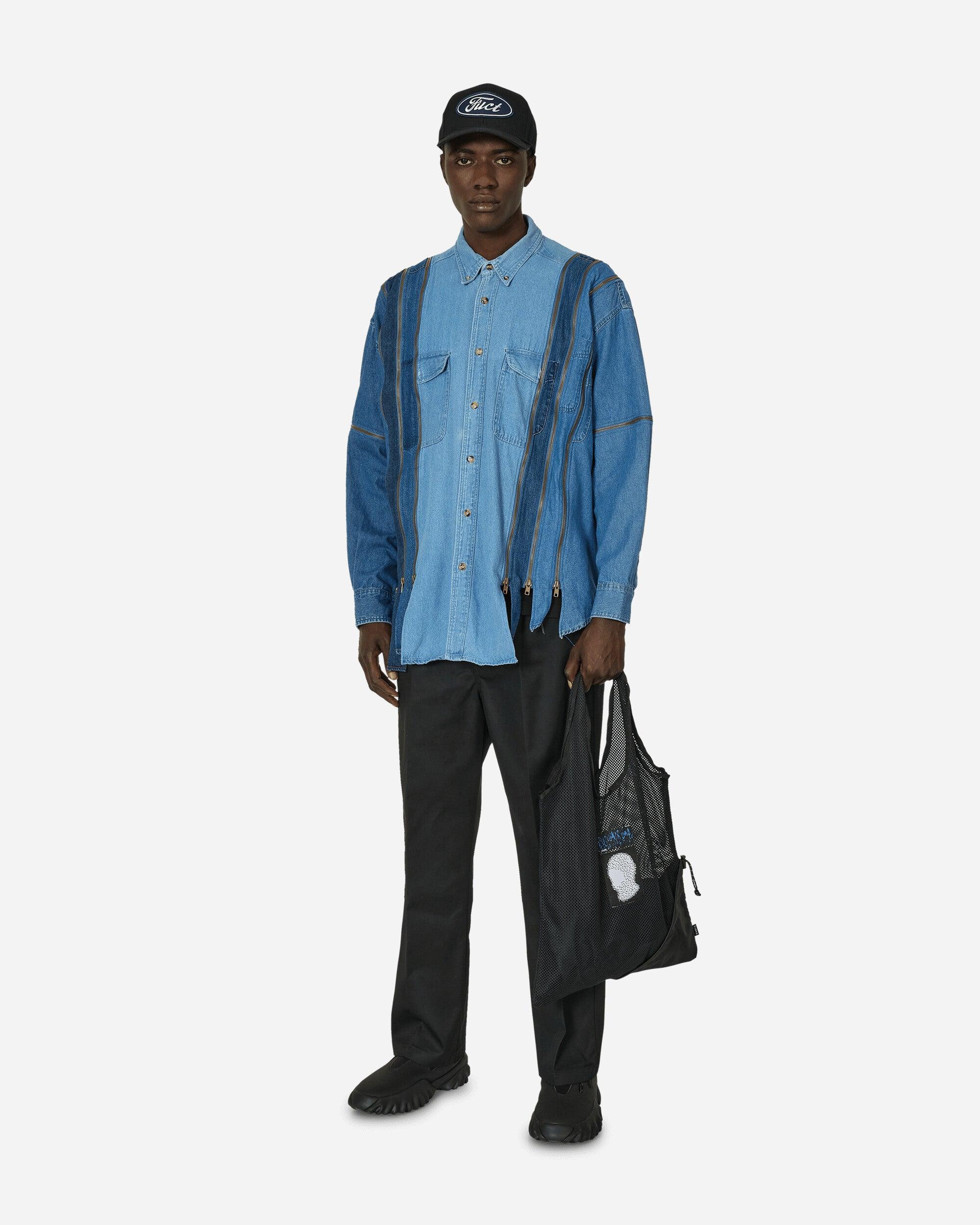 Needles 7 Cuts Zipped Wide Denim Shirt in Blue for Men | Lyst UK