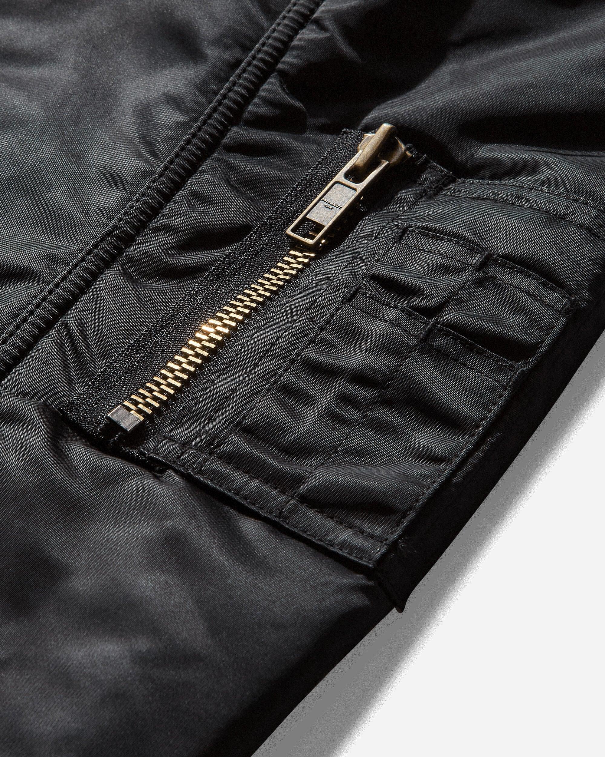 PROJECT G/R Men S Reversible Hooded Ma-1 Jacket / Red in Black for