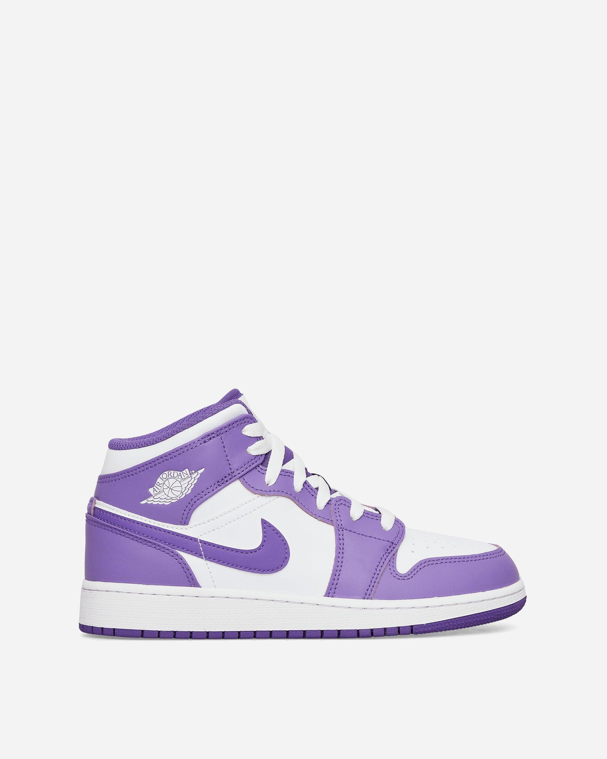 Nike Air Jordan 1 Mid gs Sneakers Purple Venom white for Men Lyst