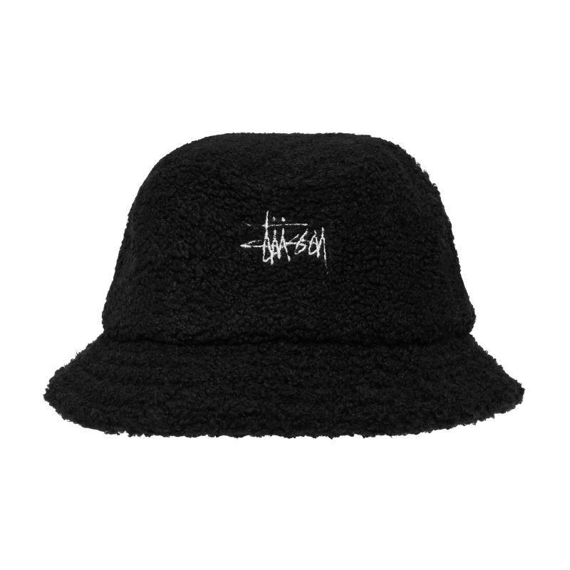 sherpa fleece bucket hat stussy