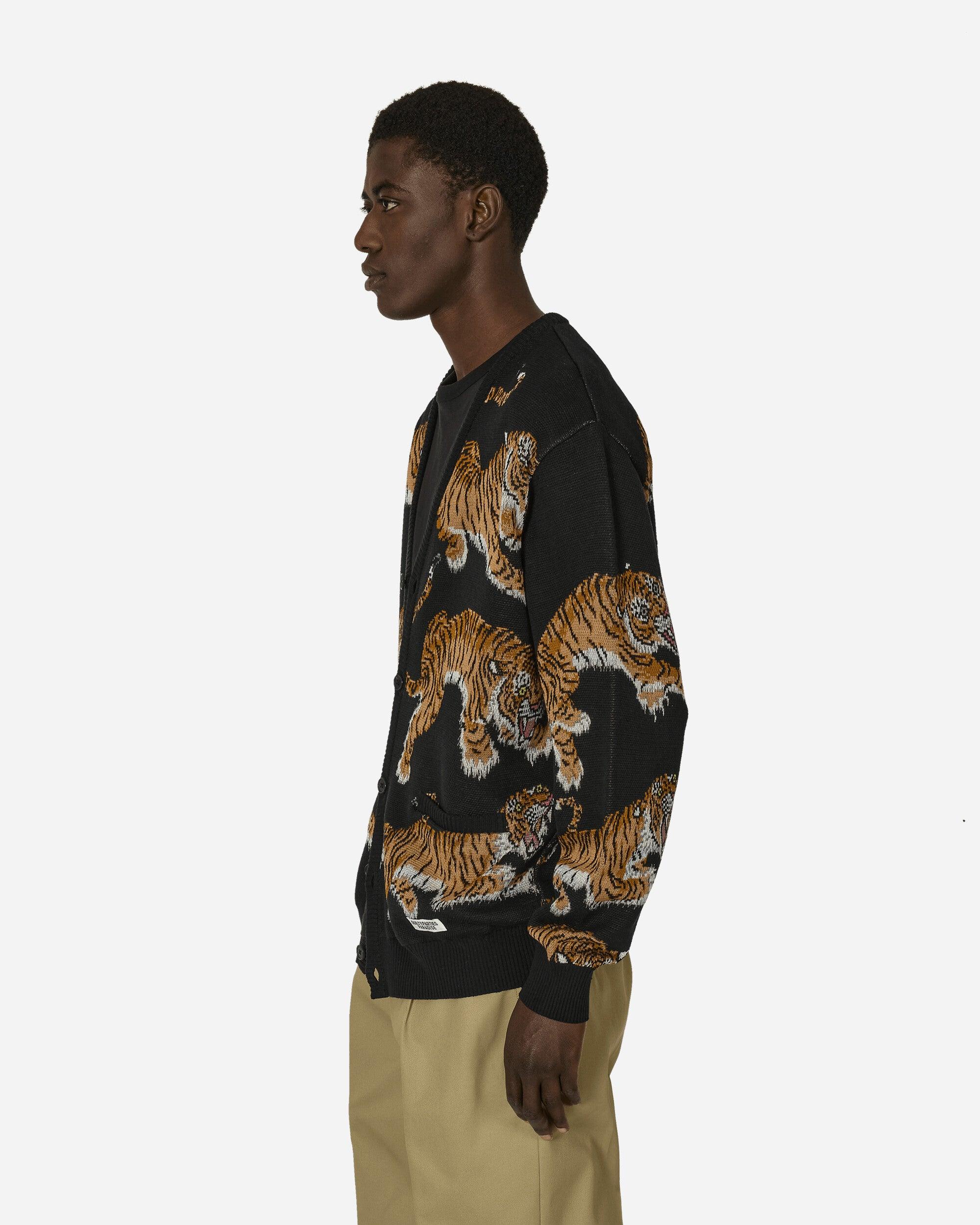 Wacko Maria Tim Lehi Jacquard Cardigan in Black for Men Wacko Maria Tim Lehi Jacquard Cardigan in Black for Men