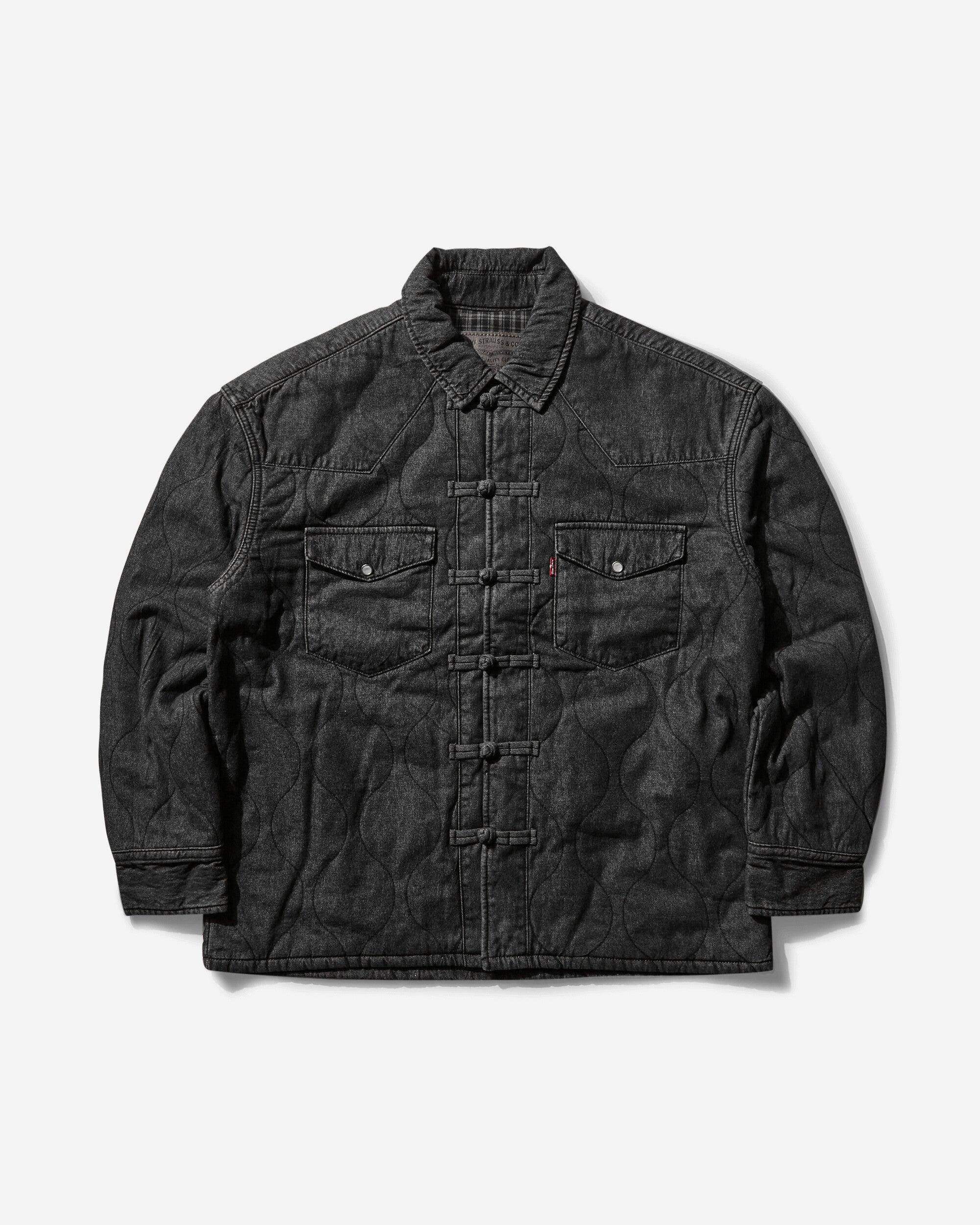 Levi's Men S Clot Padded Denim Western Shacket Faded in Black for