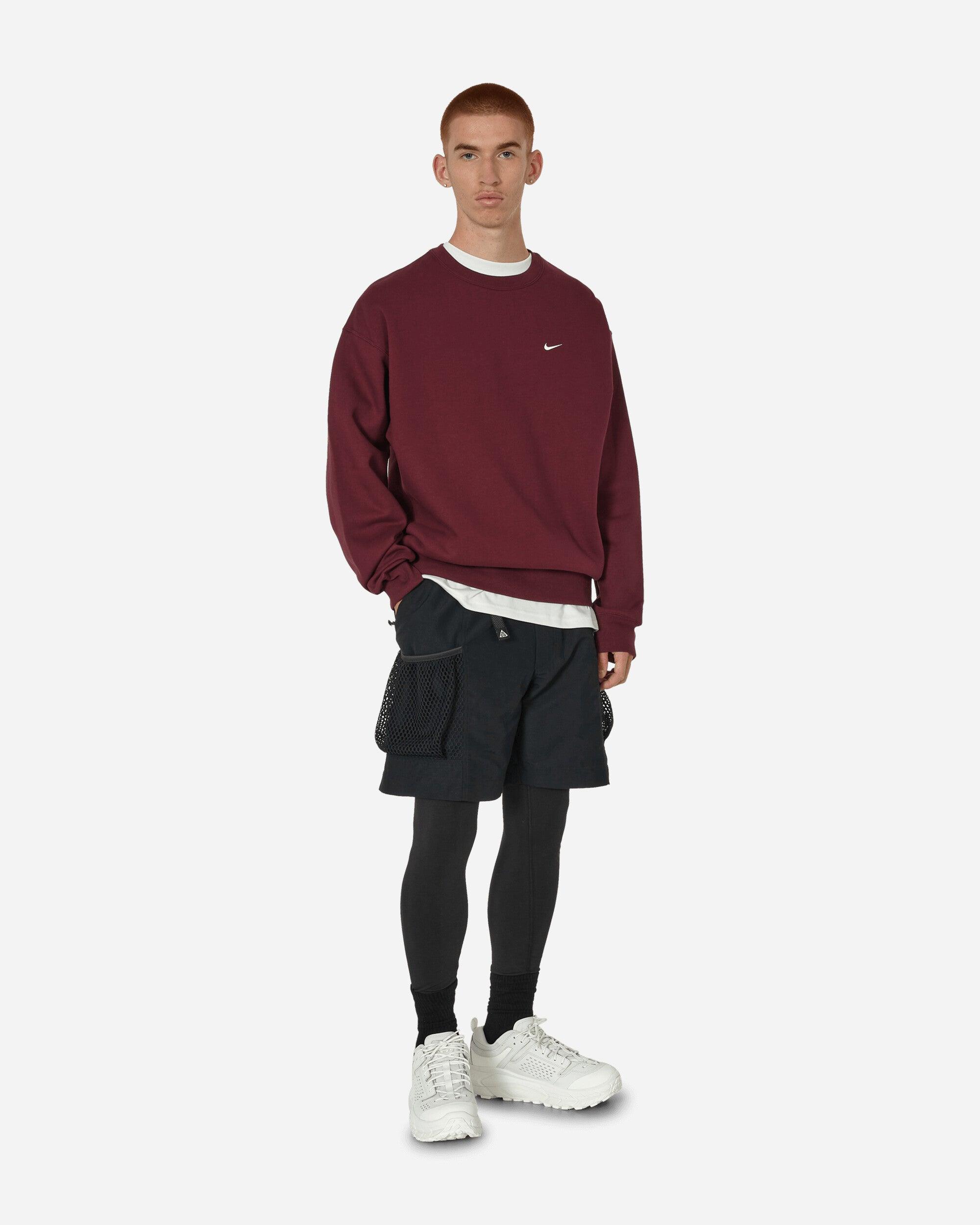 Nike essentials crew discount neck sweatshirt in burgundy