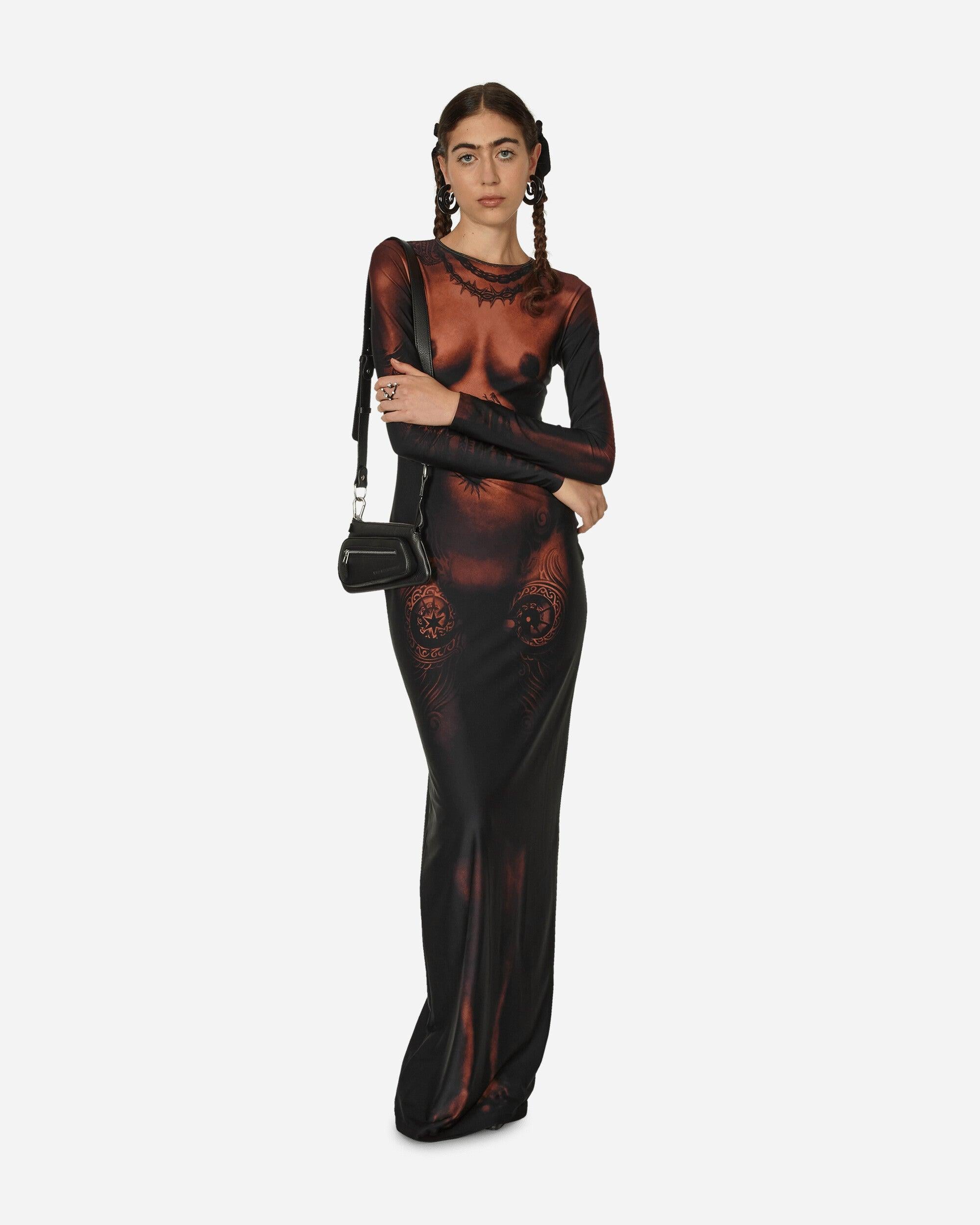 knee length dresses for ladies Jean Paul Gaultier S/S 1994 'Les Tatouages' Mesh Tattoo Maxi Dress and –  THE WAY WE WORE