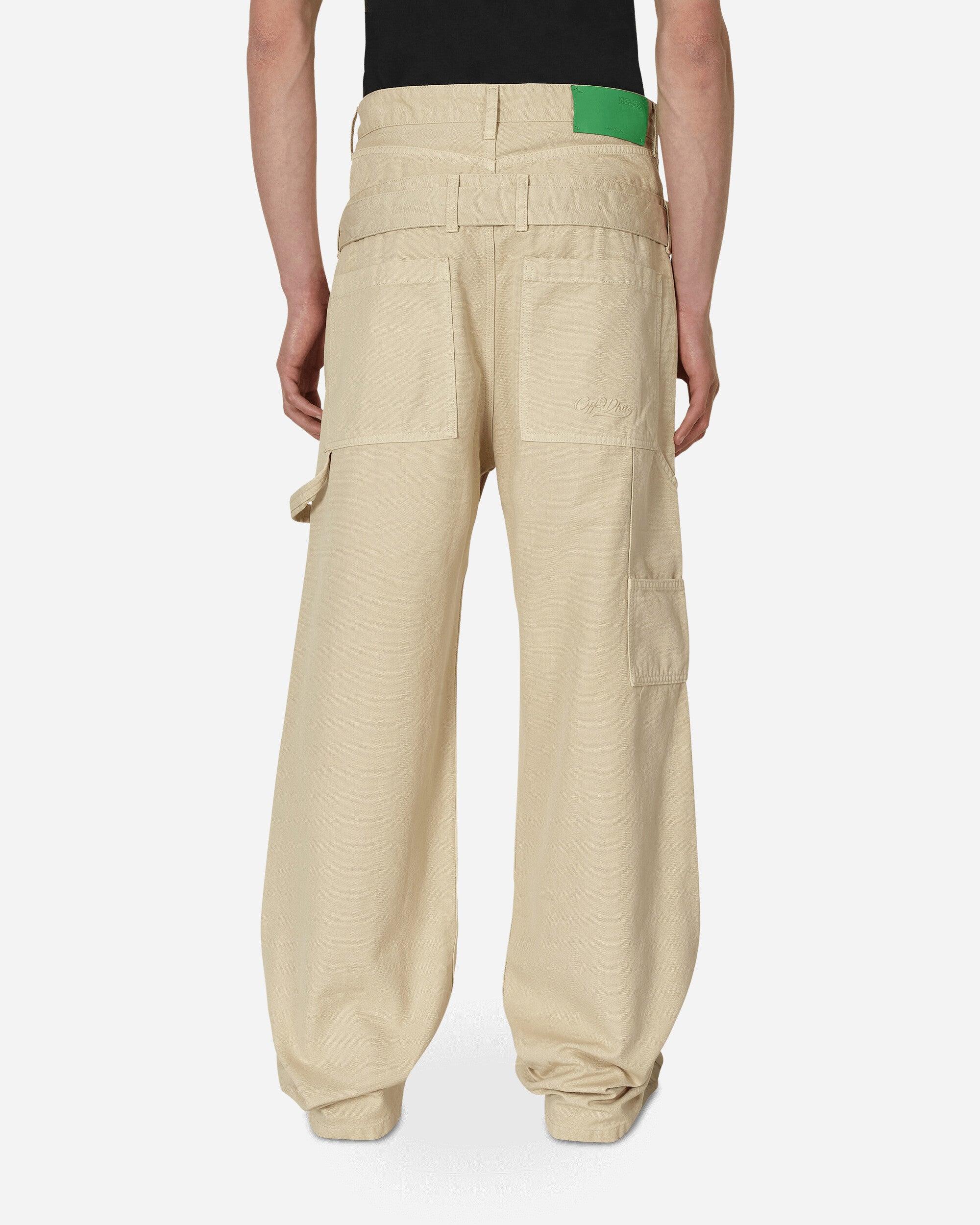 Men's Deluxe Pants - Off-White Khaki Cargo Pants