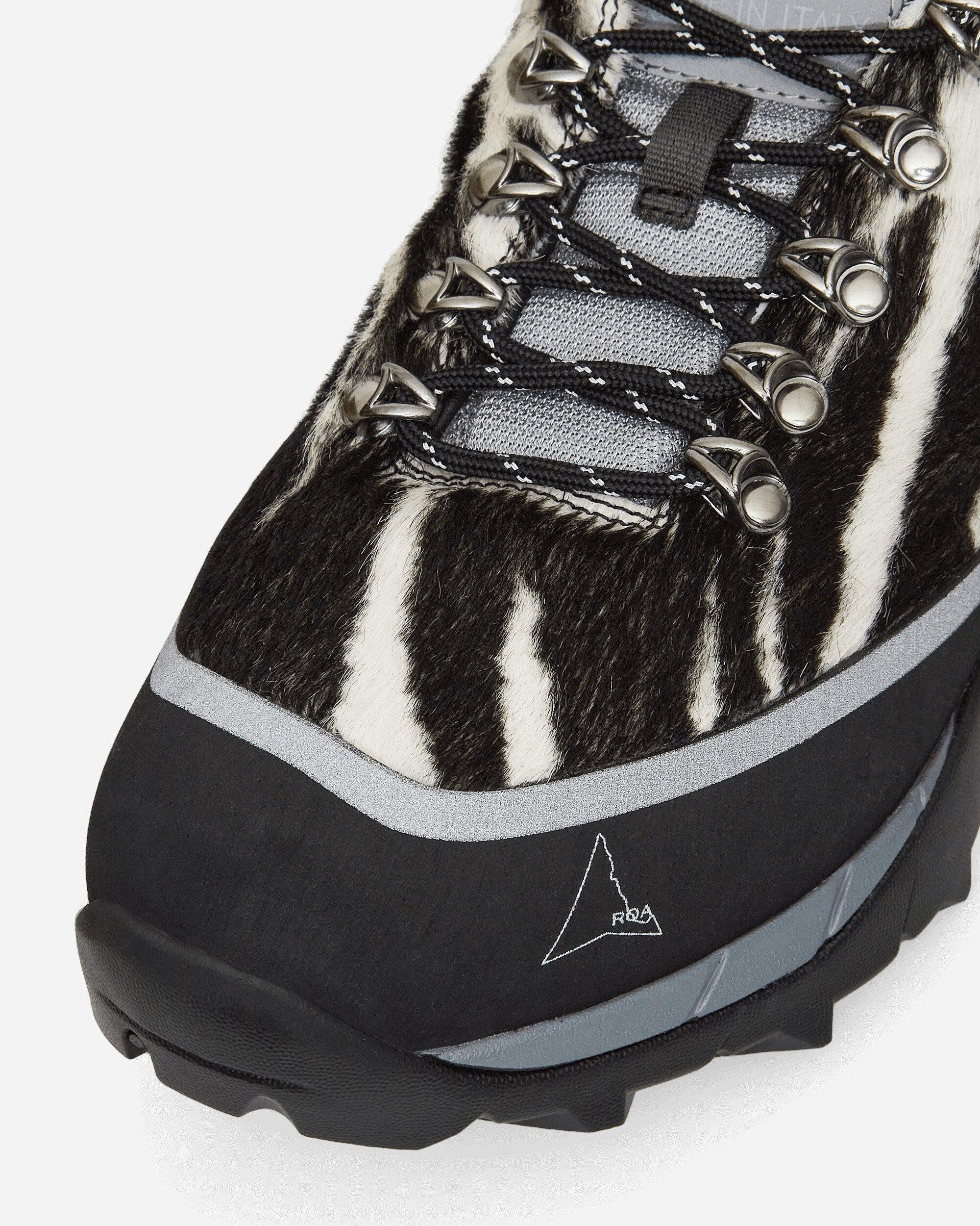 ROA x Aries Andreas zebra-print boots - Brown