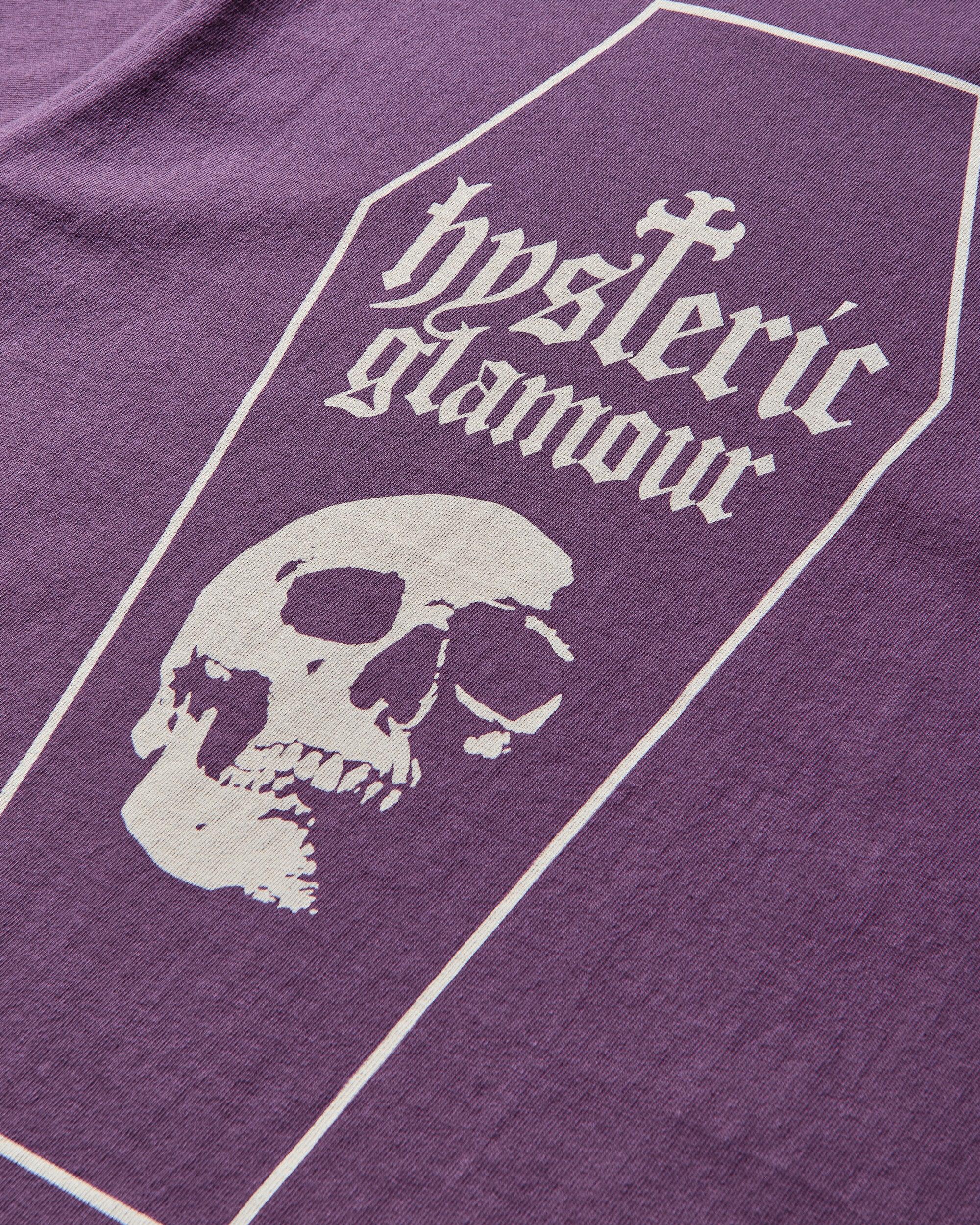 Hysteric Glamour Men S Glamour Skull Coffin T-shirt Purple for Men