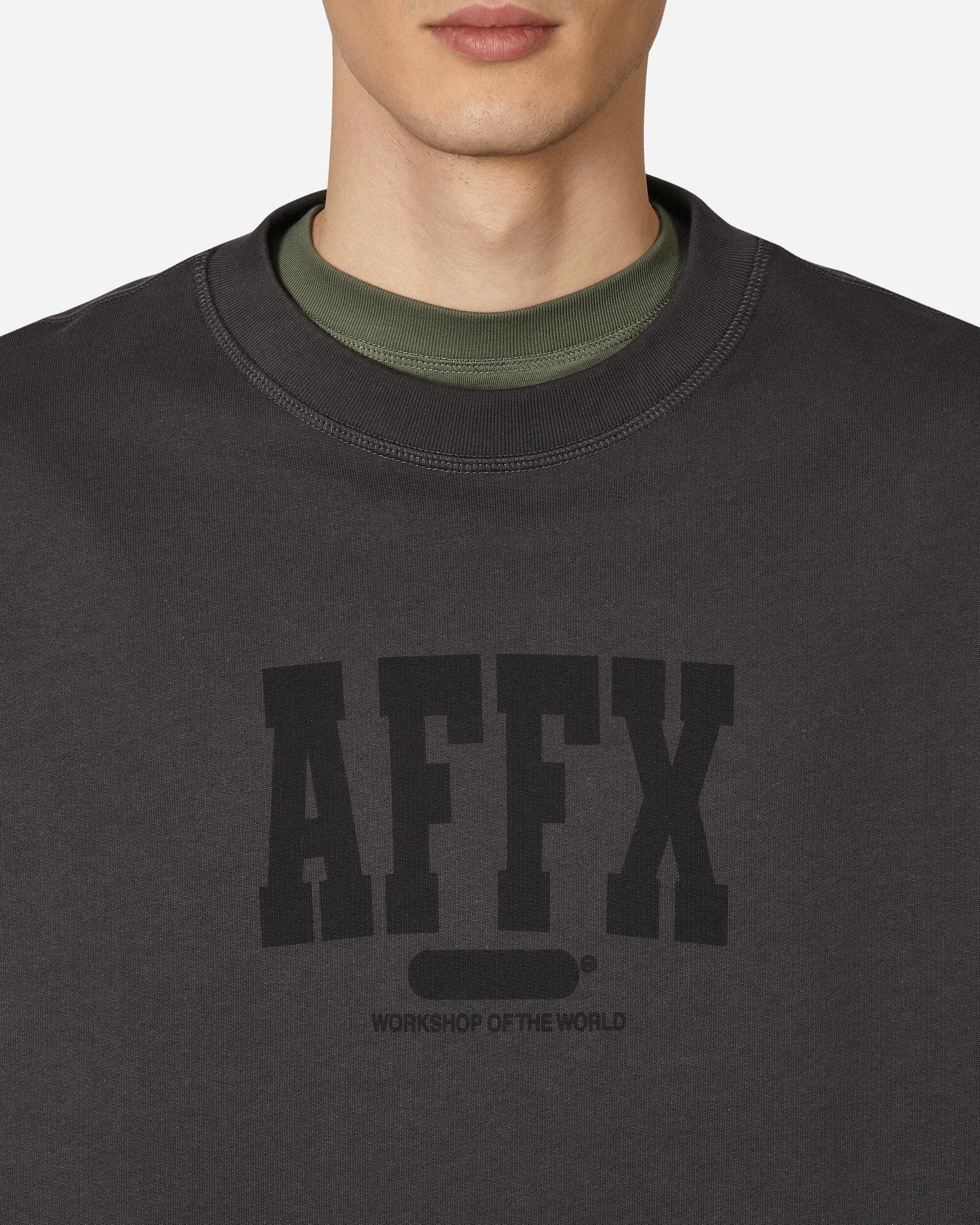 AFFXWRKS Varsity Crewneck Sweatshirt in Black for Men | Lyst