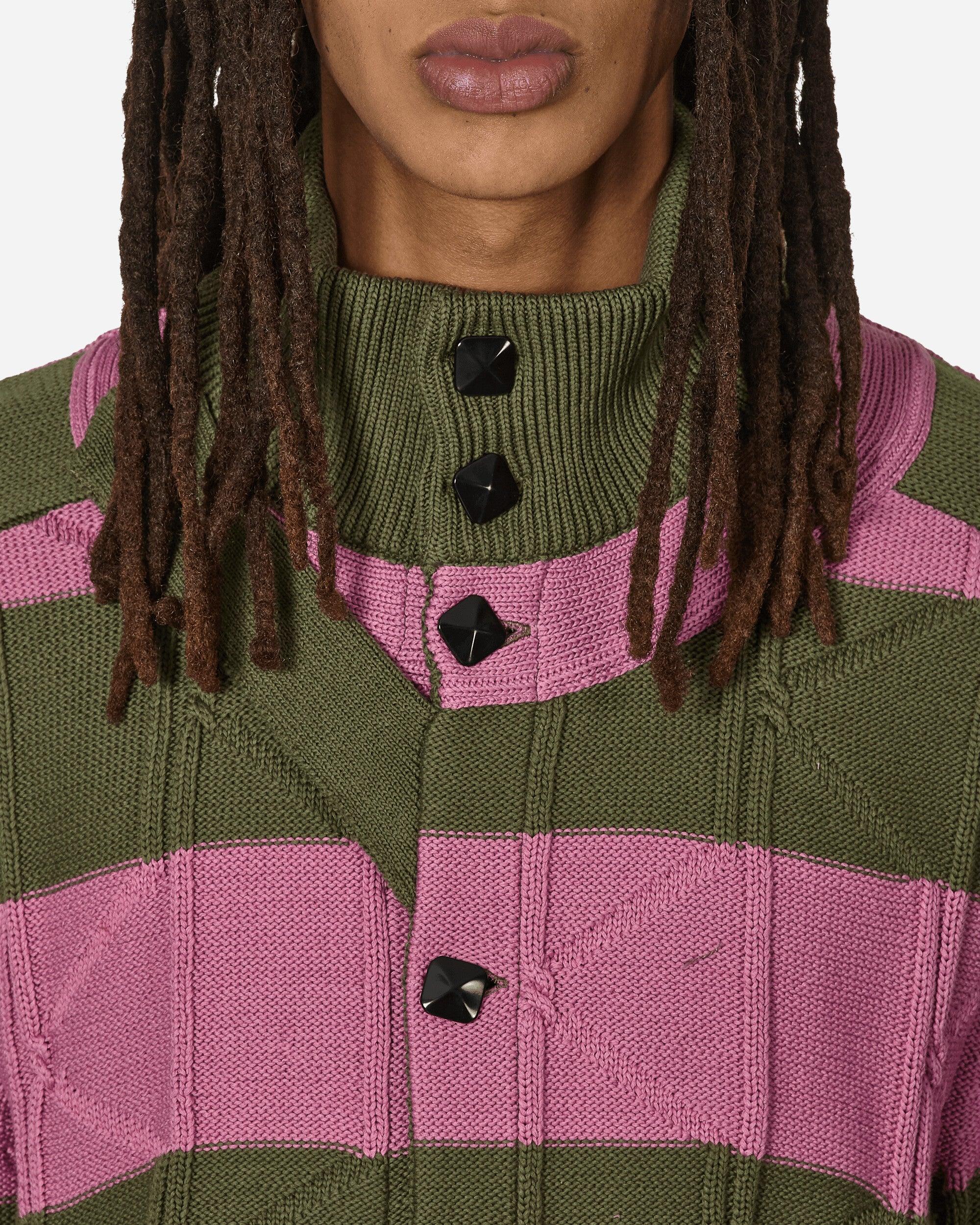 Kiko Kostadinov Merli Twinset Cardigan Khaki / Rose in Red Kiko Kostadinov Merli Twinset Cardigan Khaki / Rose in Red