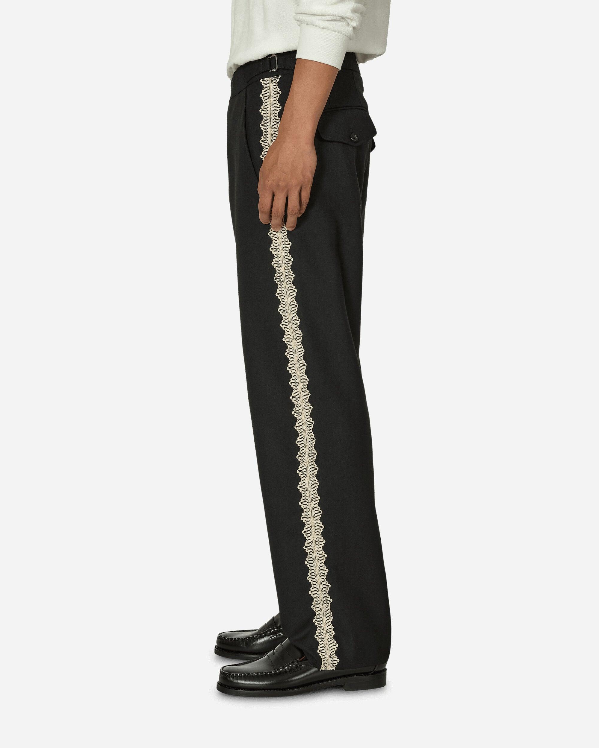 Bode Lacework Side Buckle Trousers in Black for Men | Lyst