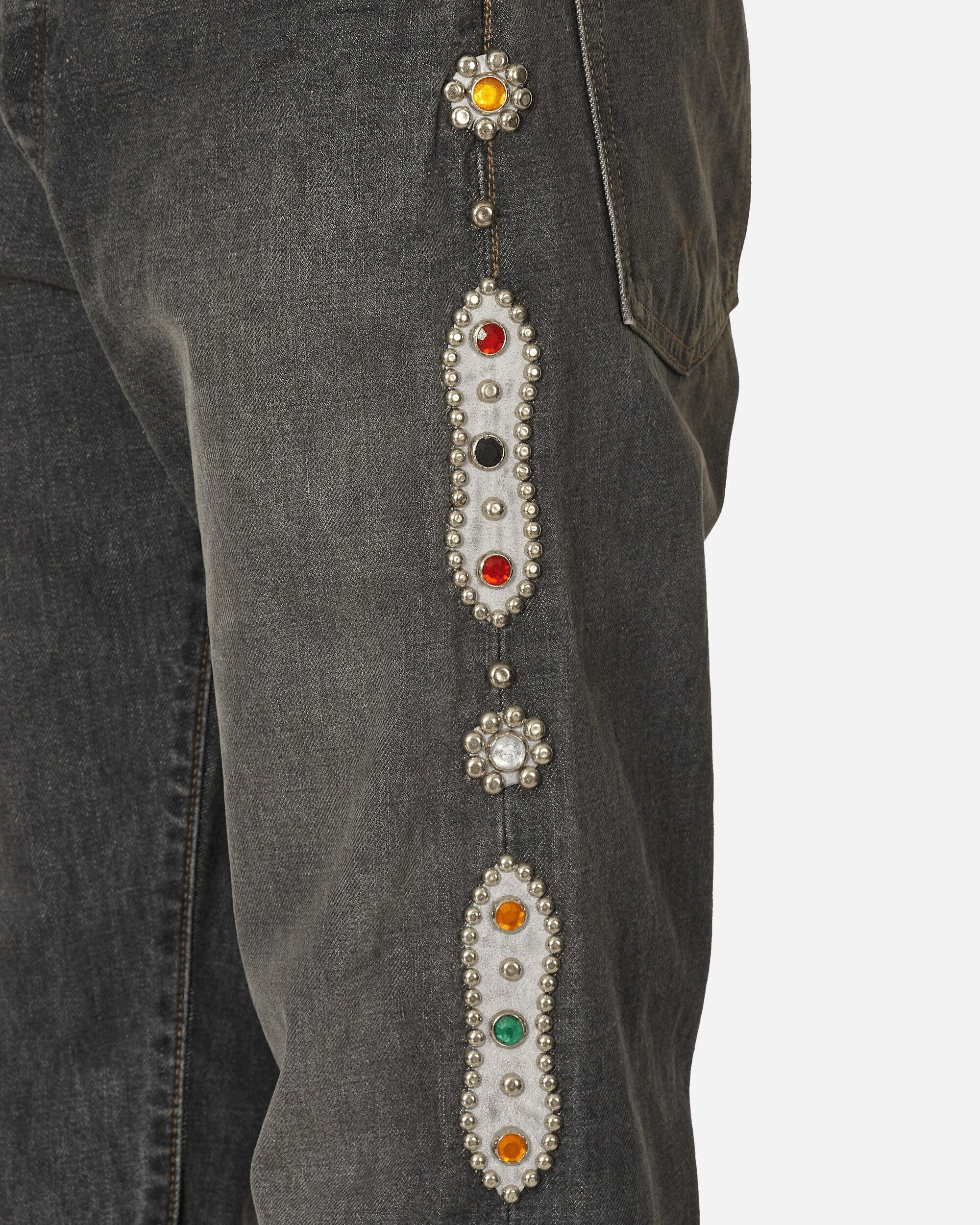 Kapital 14Oz Denim 5P Monkey Cisco (Studs) in Grey for Men Kapital 14Oz Denim 5P Monkey Cisco (Studs) in Grey for Men