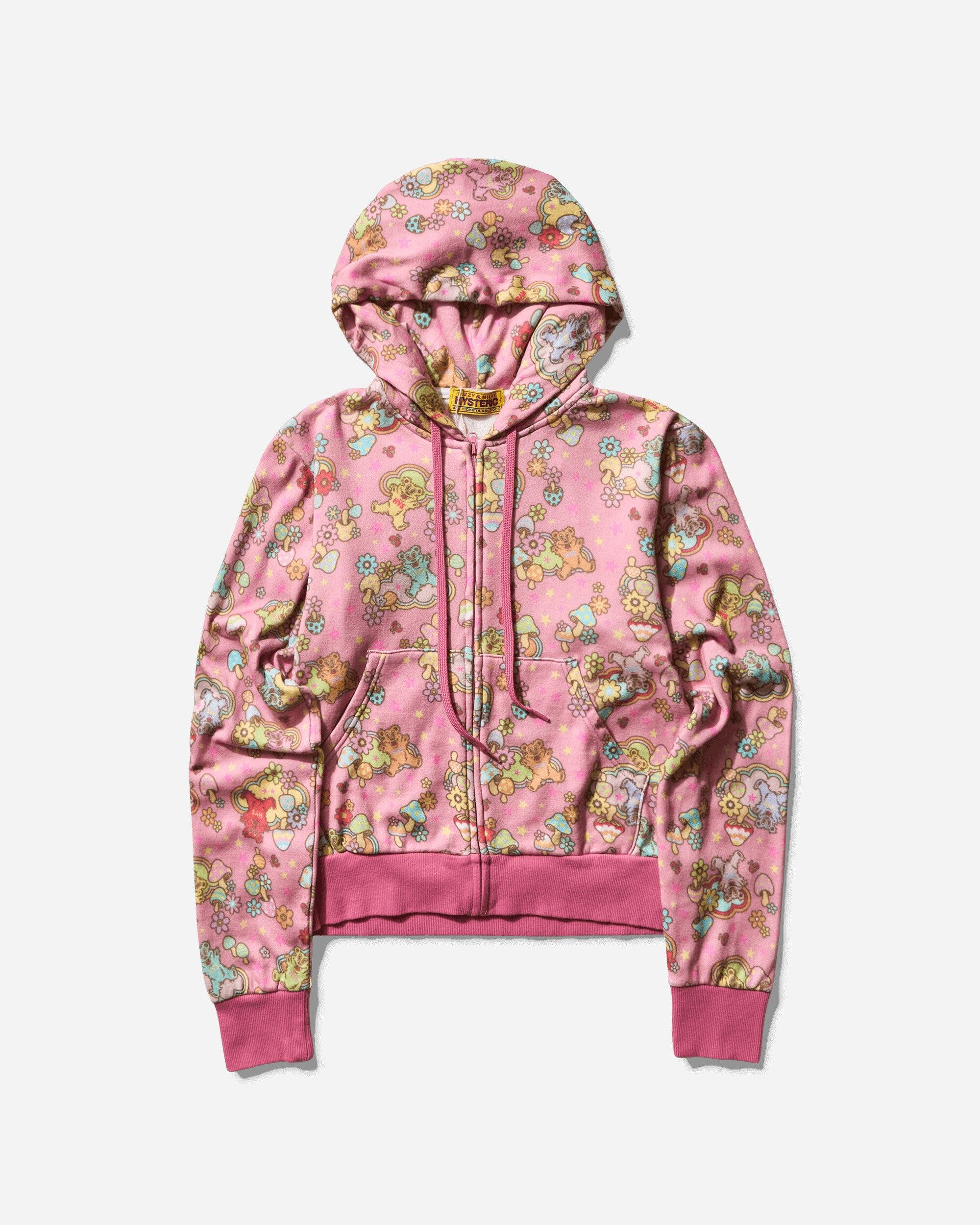 Hysteric Glamour Women S Fire Bear Dream Pattern Zip Hoodie in Red
