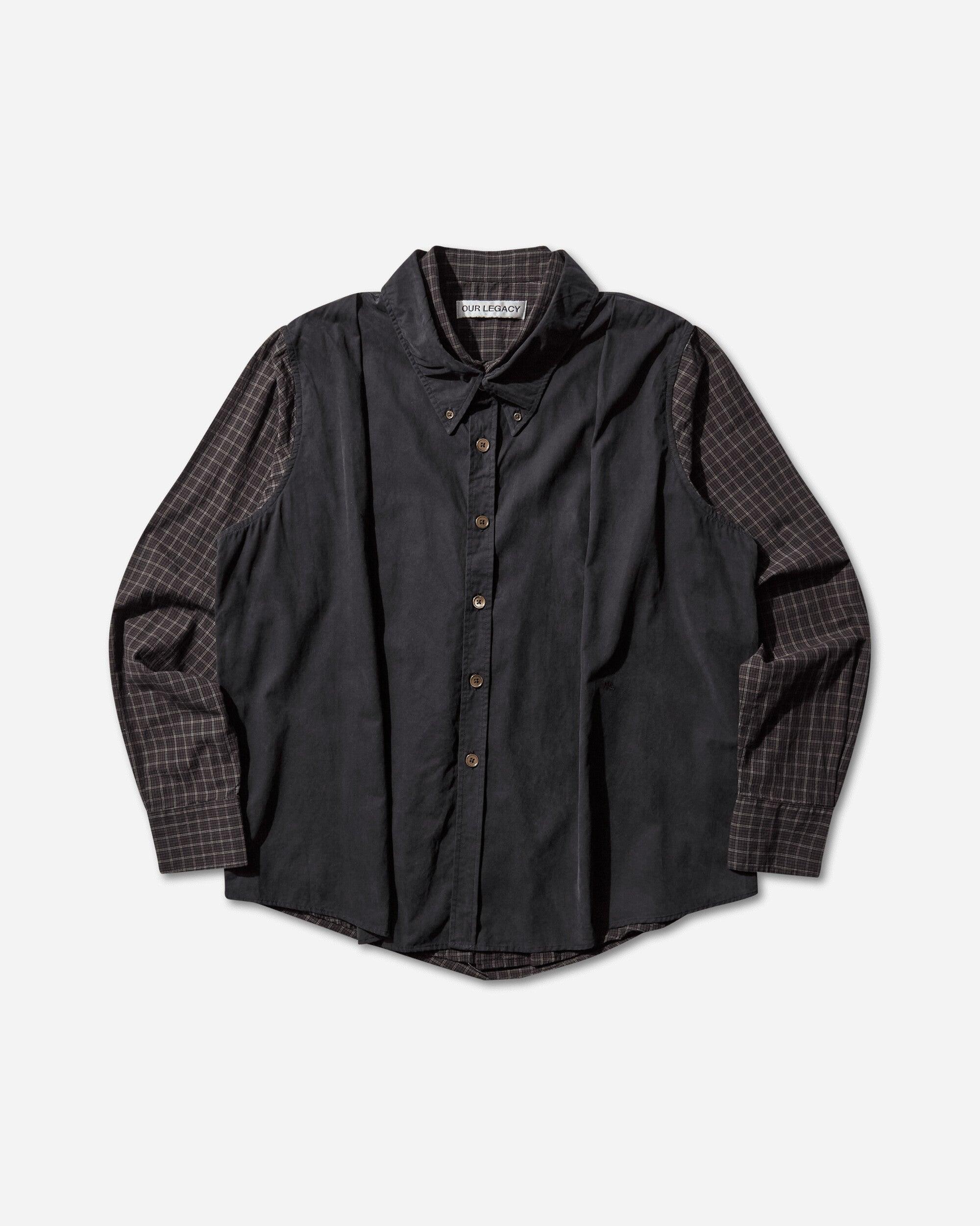 Our Legacy Men S Double Borrowed Shirt Black Faux Lumberjack Check 