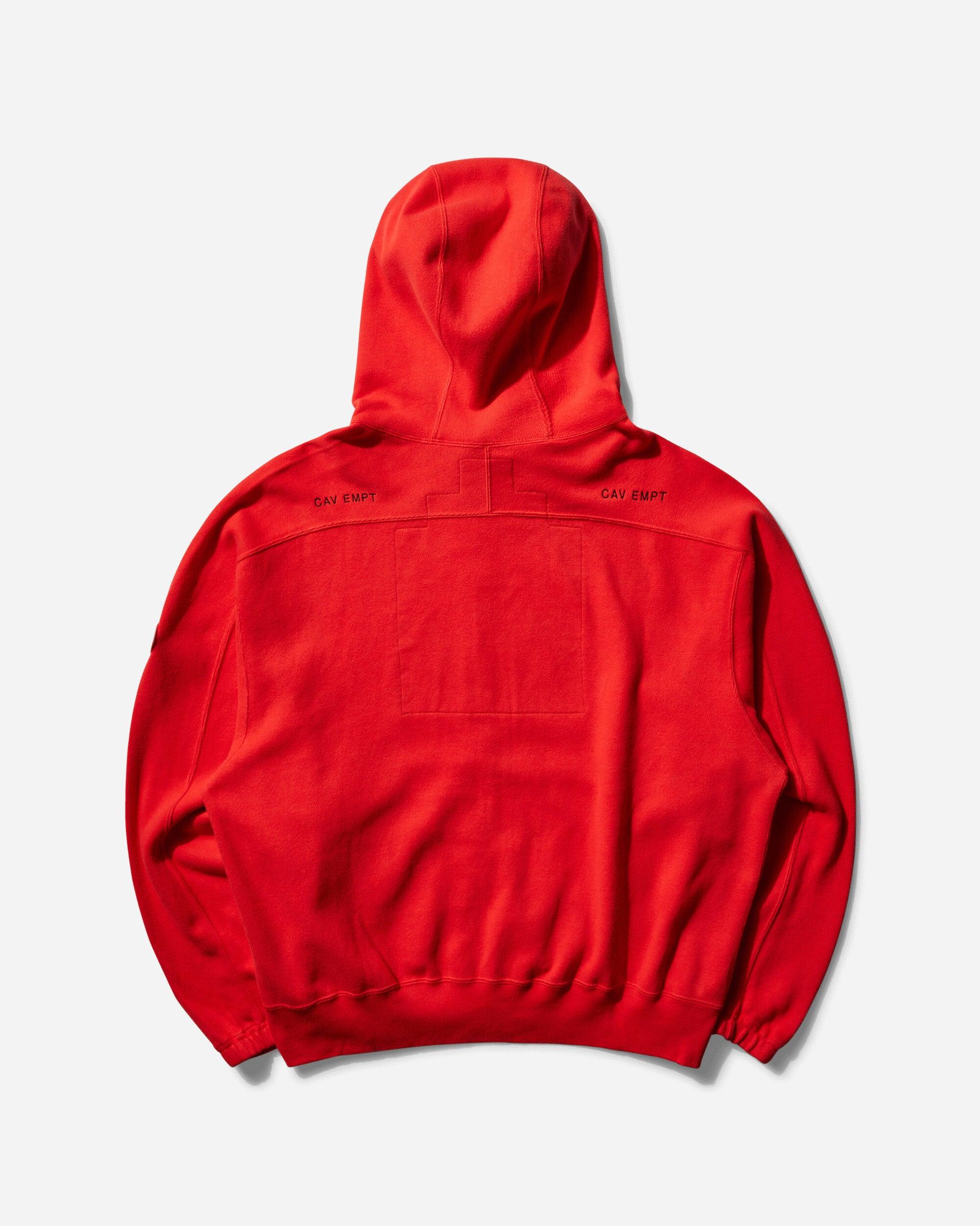 Cav Empt S Dbl Knit Zip Hoodie in Red for Men | Lyst