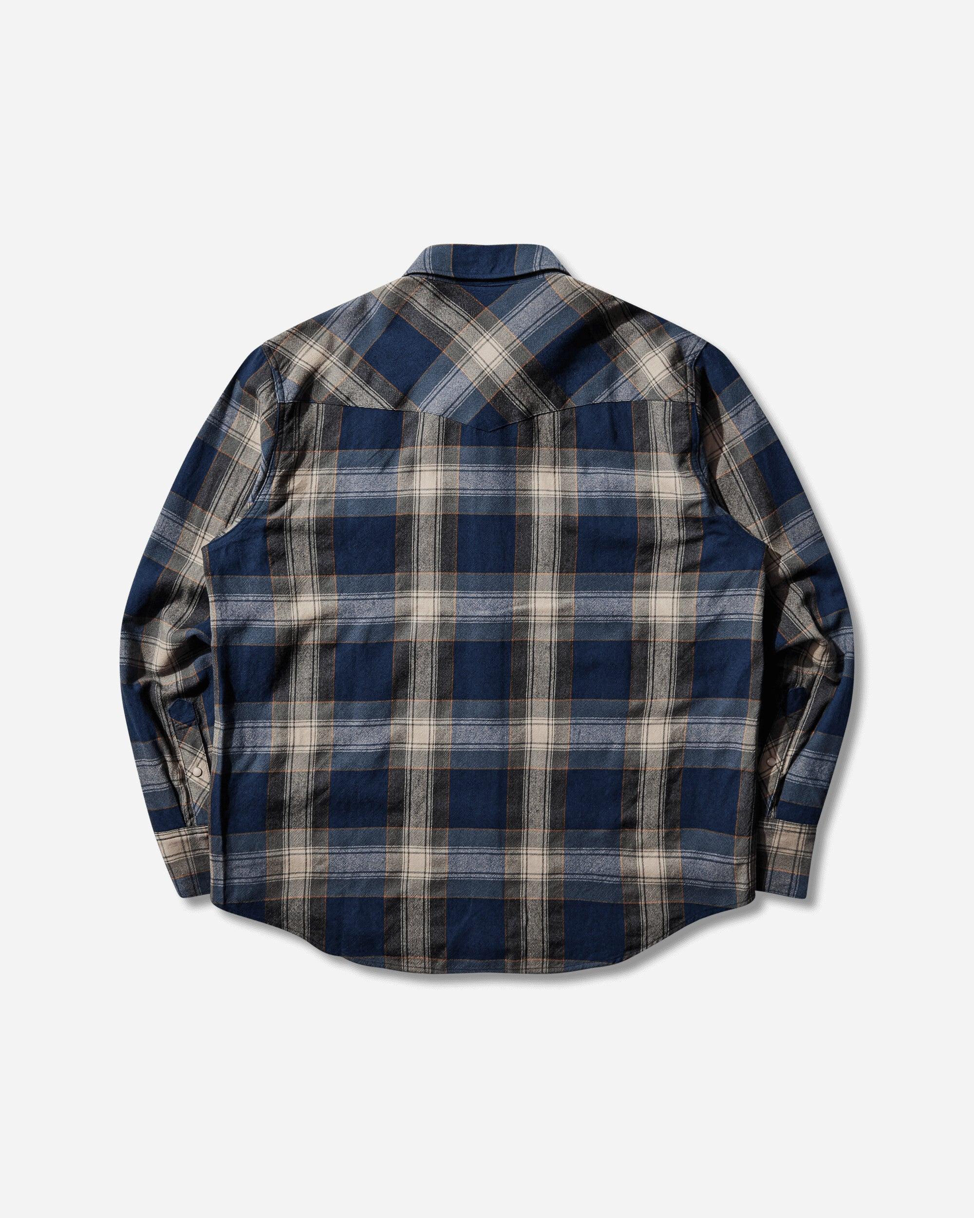 Visvim Men S Four Corners Longsleeve Shirt in Blue for Men | Lyst