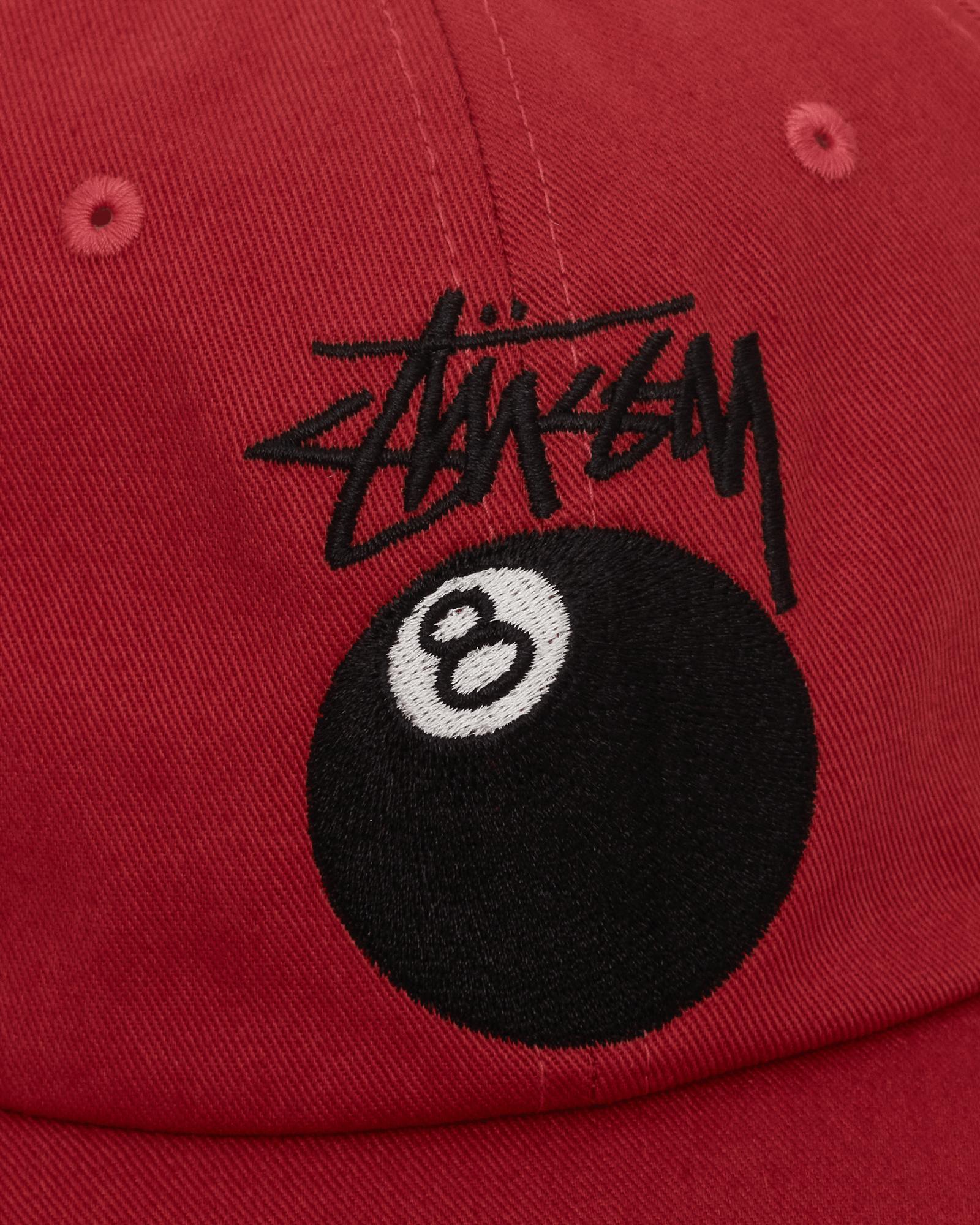 Stussy Cotton Stock 8 Ball Low Pro Cap in Charcoal (Red) for Men