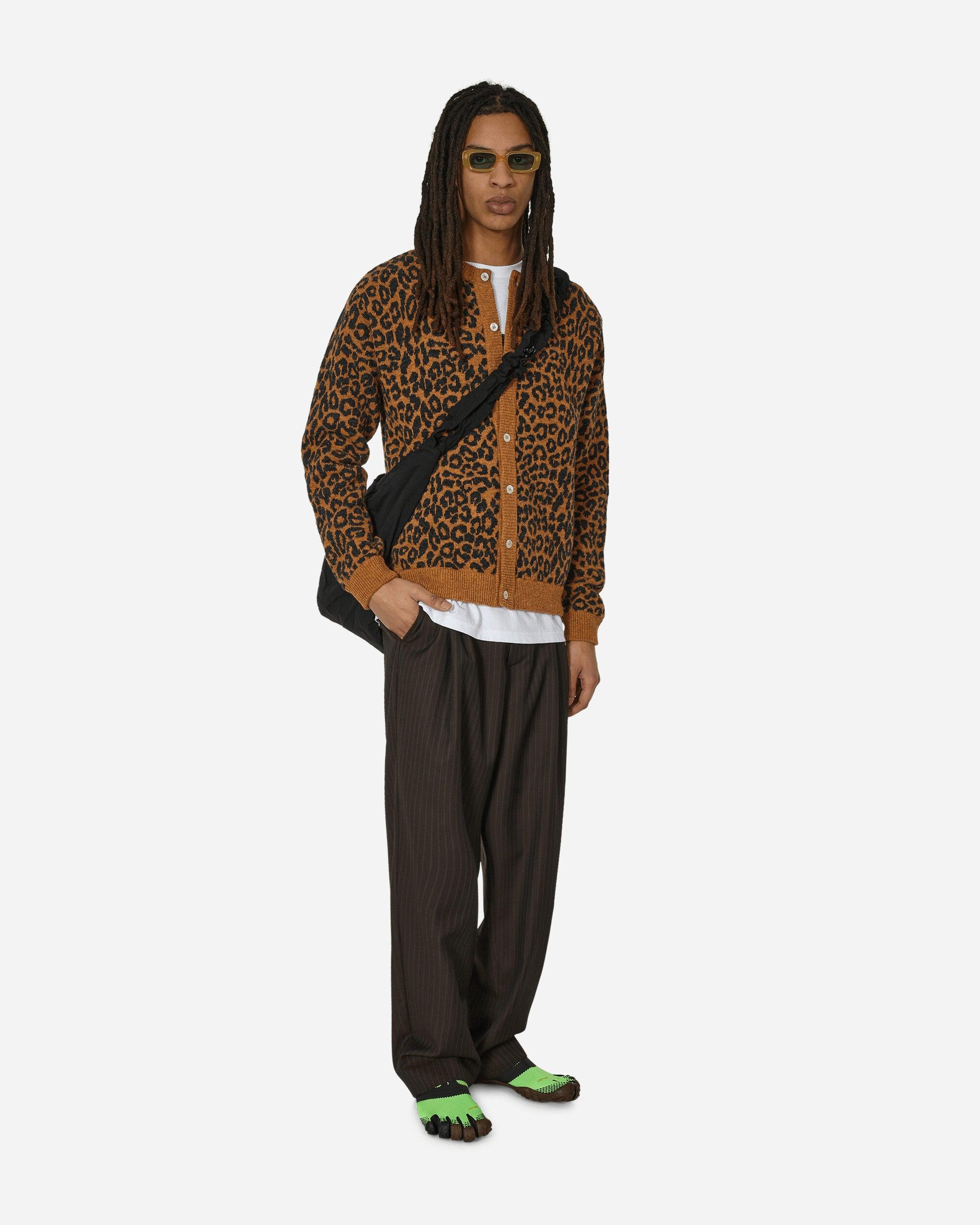 Noah Leopard Cardigan Sweater in Brown for Men | Lyst