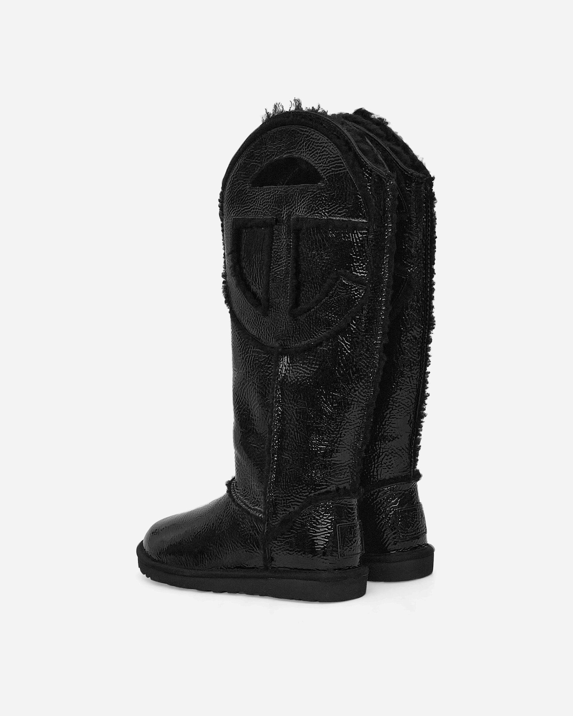 UGG Telfar Logo Tall Crinkle Leather Boots in Black for Men Lyst