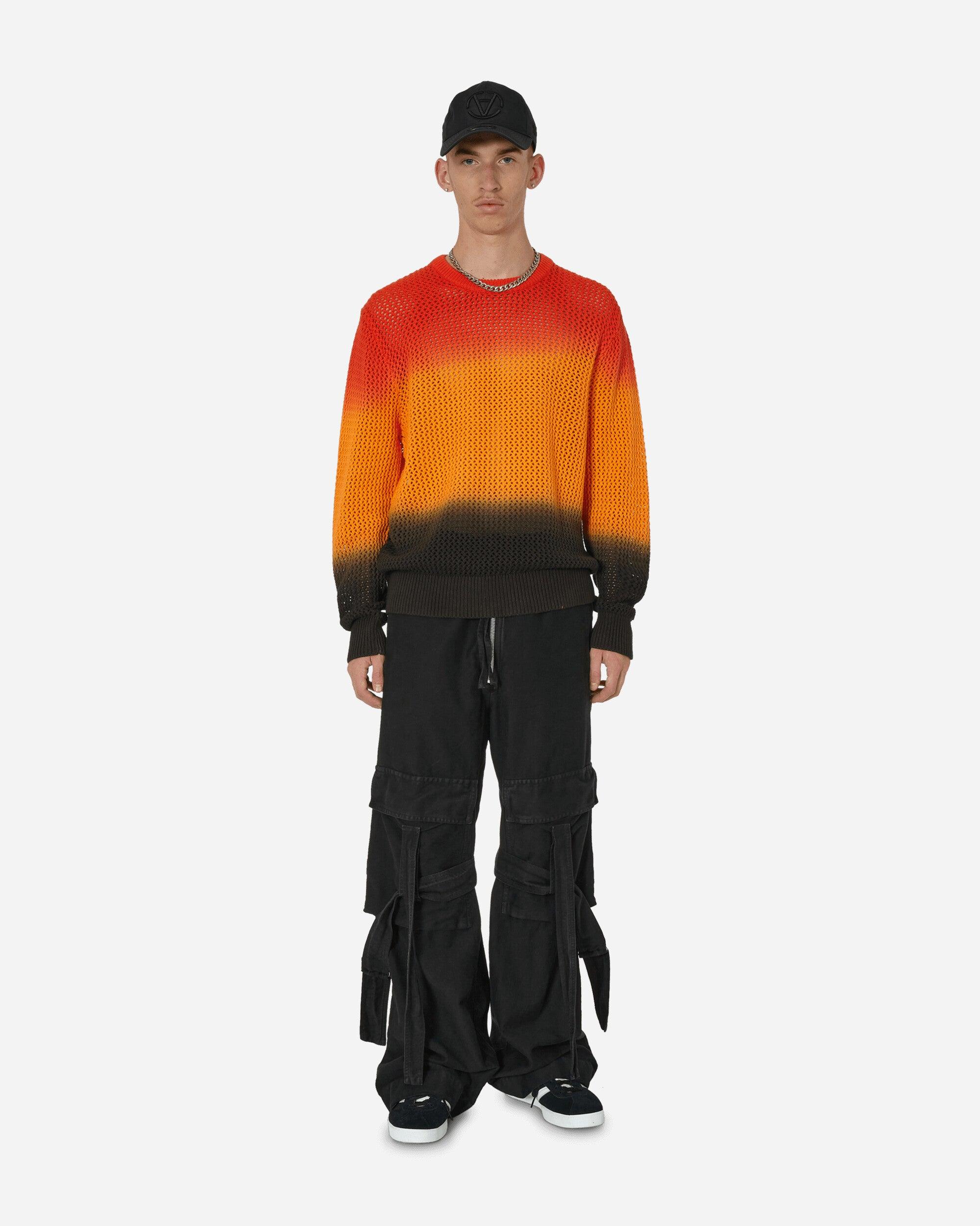 Stussy Pigment Dyed Loose Gauge Sweater Lava in Orange for Stussy Pigment Dyed Loose Gauge Sweater Lava in Orange for
