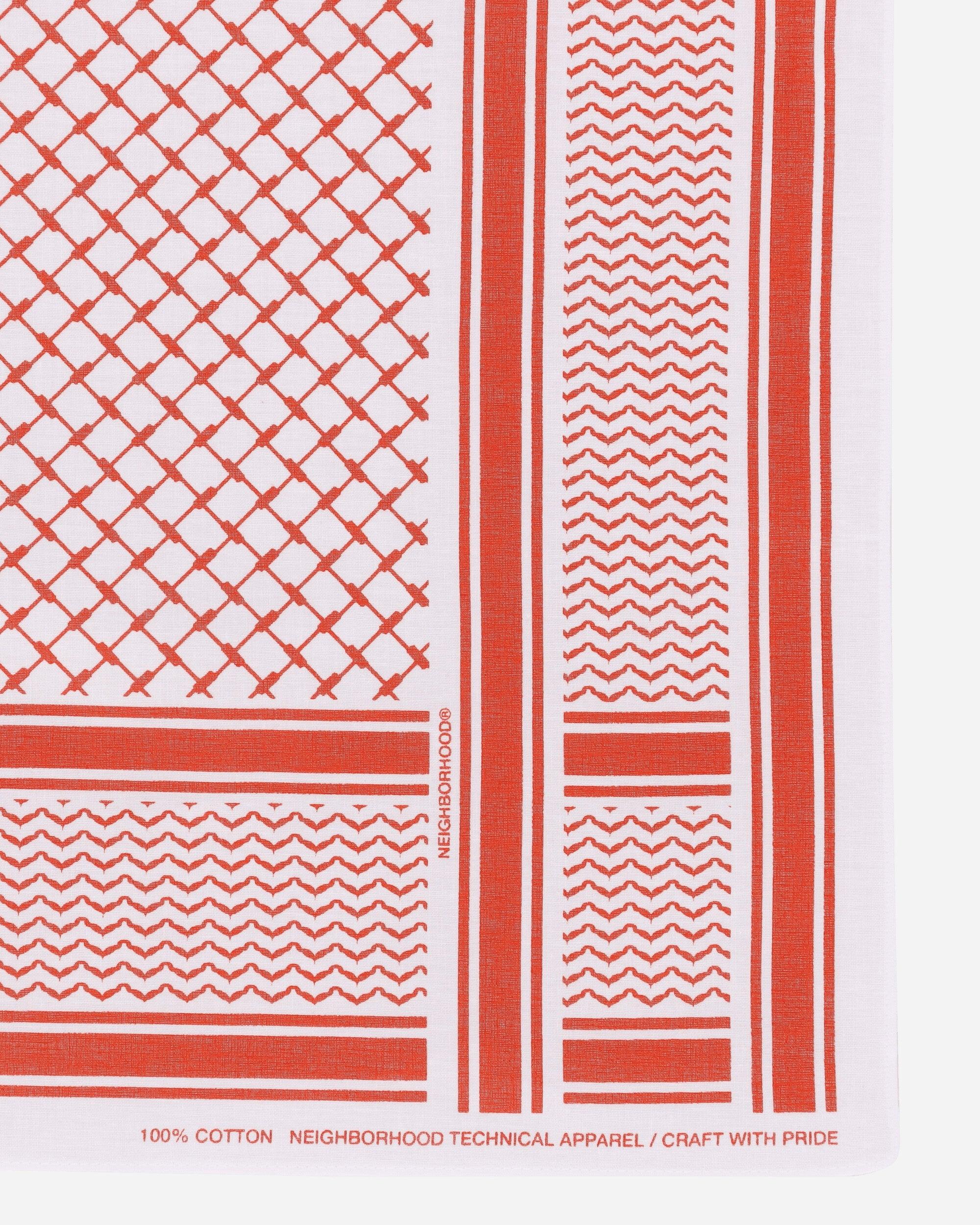 Neighborhood Shemagh Pattern Bandana / Red in Pink for Men