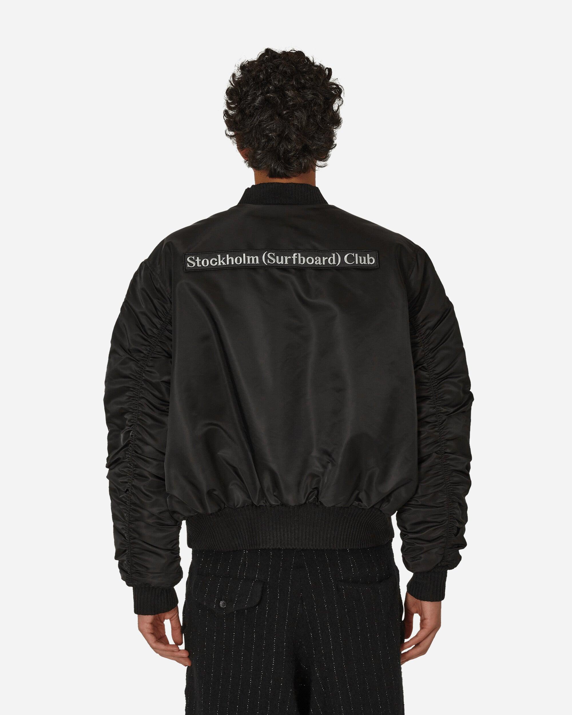 Stockholm Surfboard Club Nylon Bomber Jacket in Black for Men | Lyst