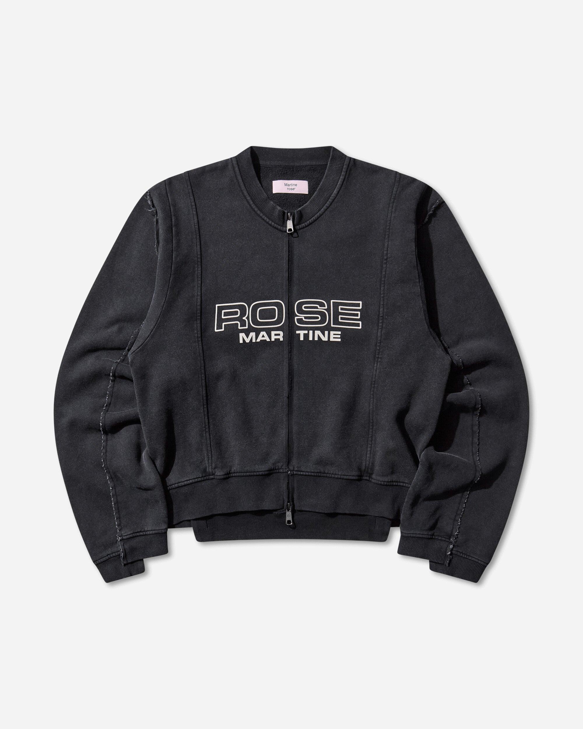Martine Rose Men S Shrunken Zip Up Crewneck Sweatshirt Washed in