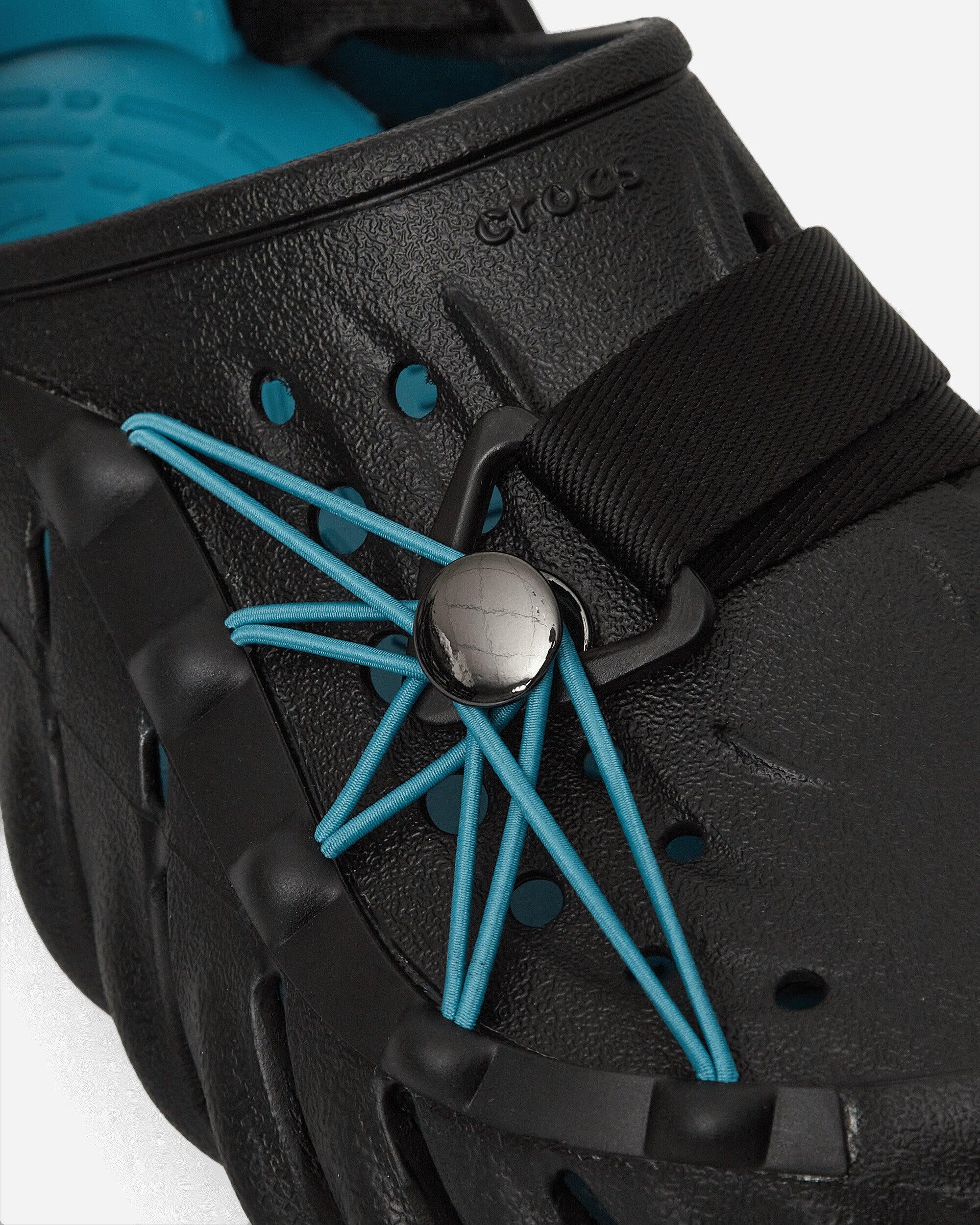 ECHO REFLECTIVE LACES Crocs Clog Unisex Black wi/Teal Accents and Bungee Lacing Dark Teal Crocs Buy Crocs Echo Reflective Laces Clog  main image 3
