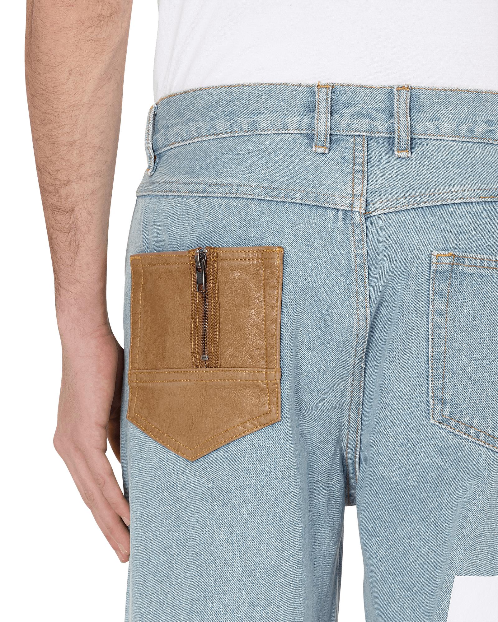 light wash denim pants