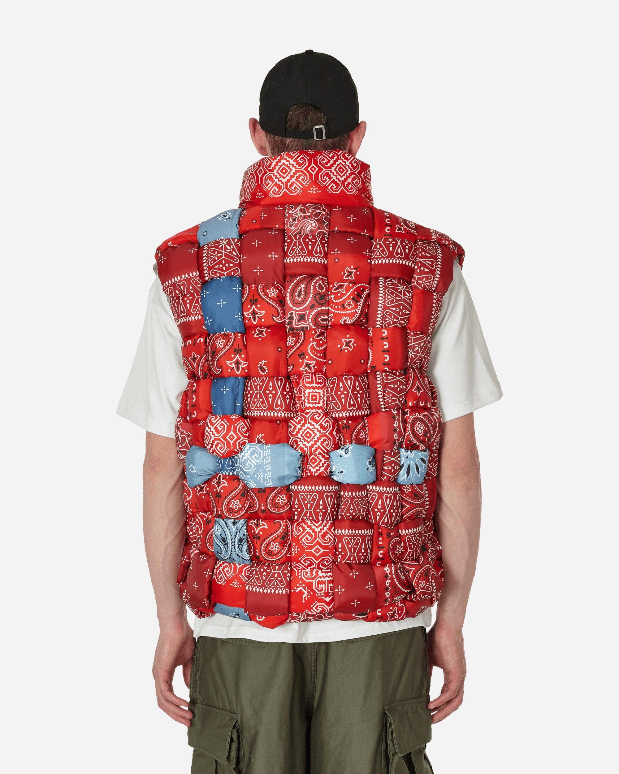 Kapital Bandana Print Nylon Keel-weaving Vest in Red for Men | Lyst
