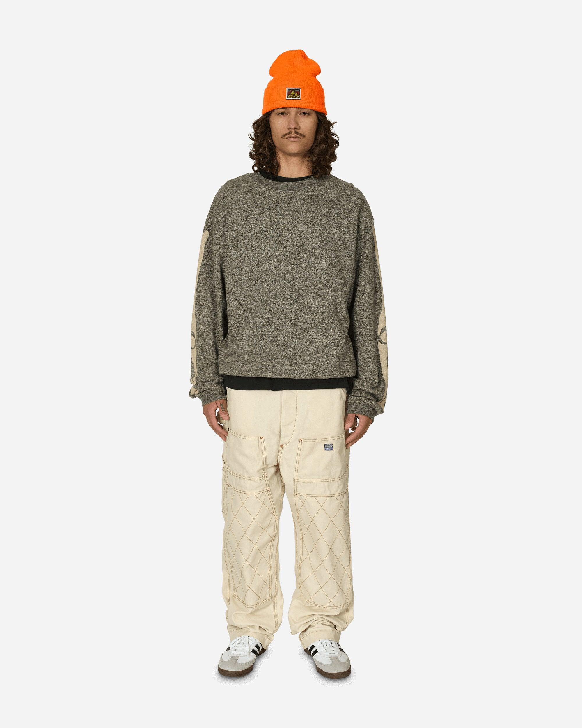 Kapital Grandrelle Fleece Knit Big Crewneck Sweatshirt (Bone