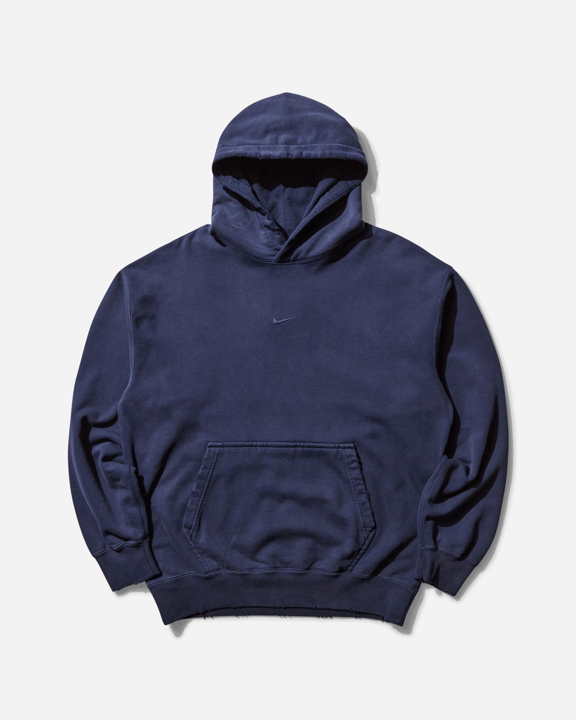 nike french terry hoodie blue