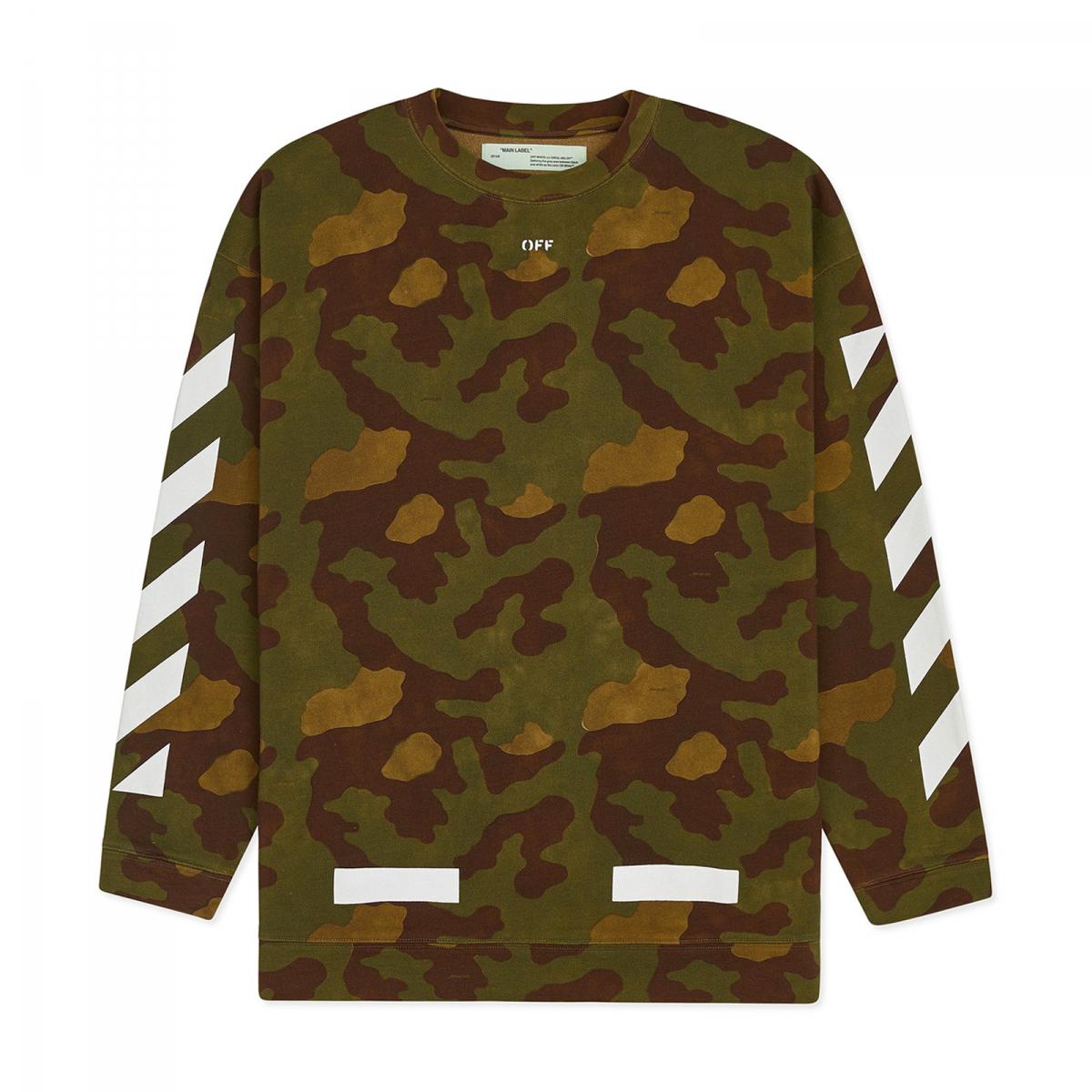 Abloh Diagonal Camouflage Crewneck Sweatshirt in Green for Men | Lyst
