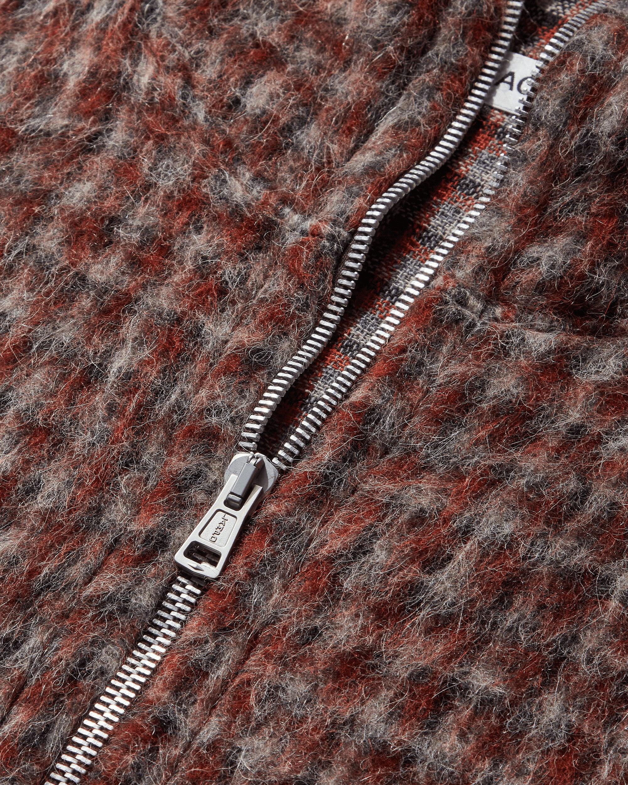 Our Legacy S Full Zip Hoodie Boston Check in Brown for Men | Lyst