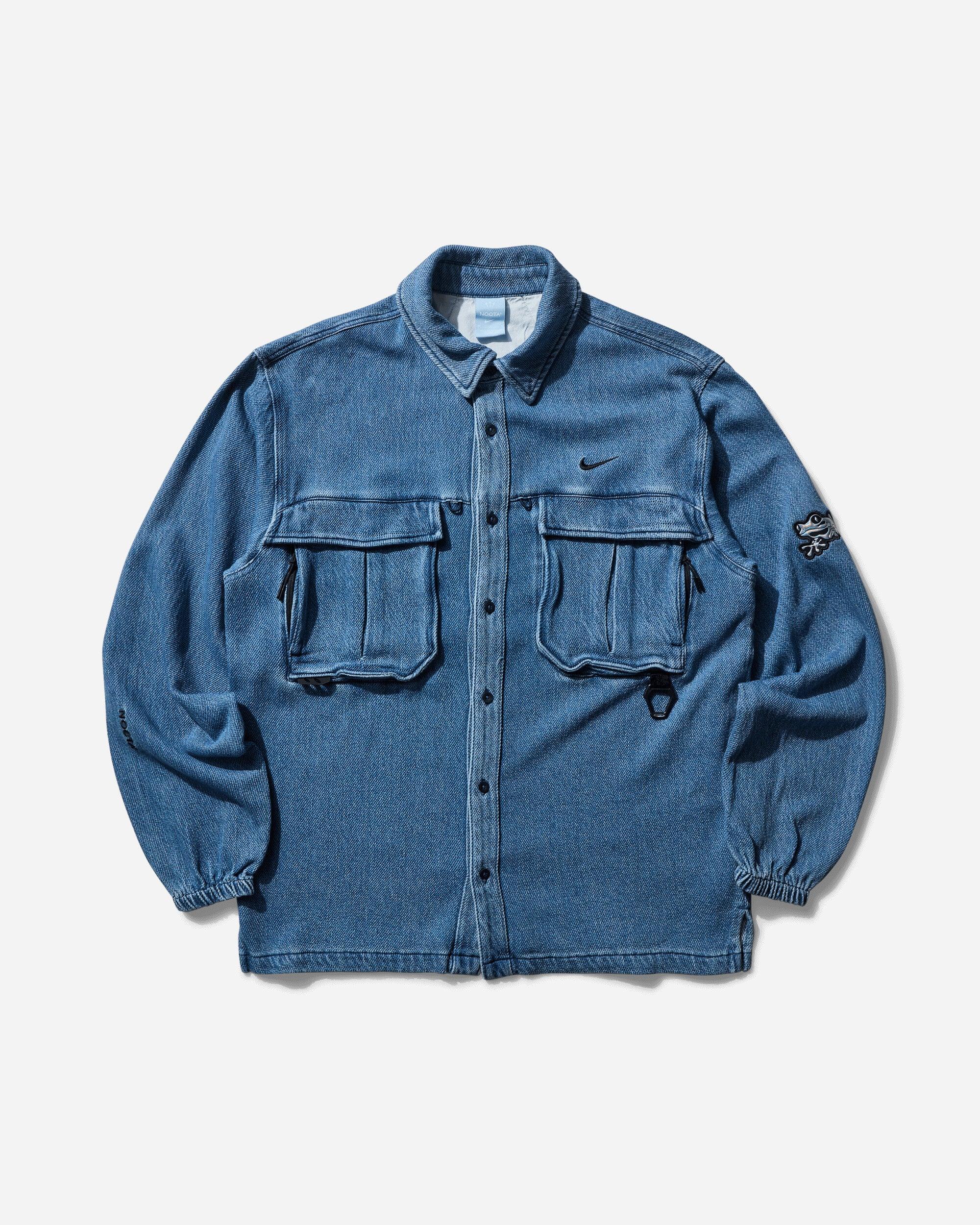 【Nike x Drake Nocta】Opal Lily Pad Denim Shirt French Blue Lily Pad Denim Shirt | NOCTA