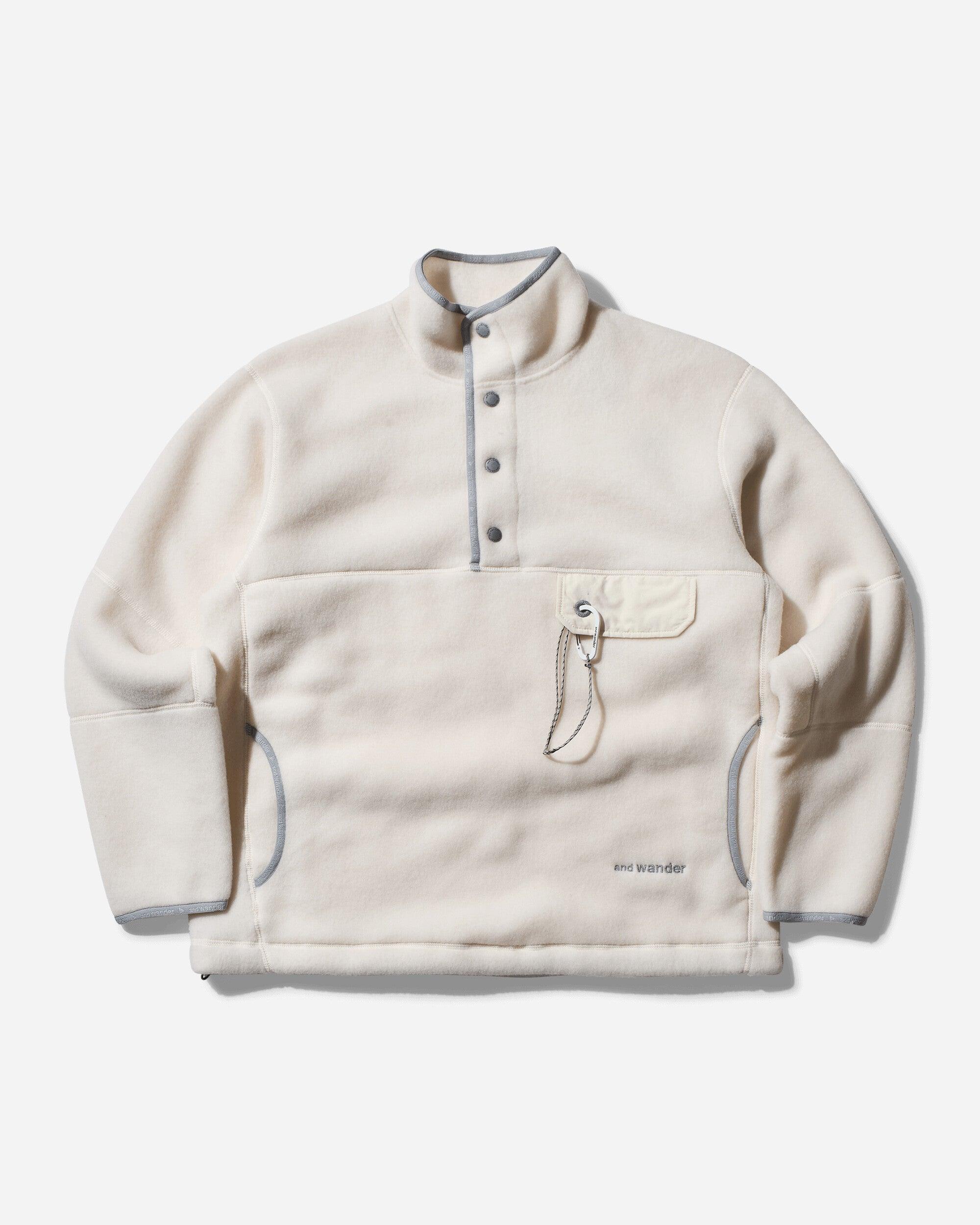 and wander Wool Fleece Pullover Off in Natural for Men Lyst UK
