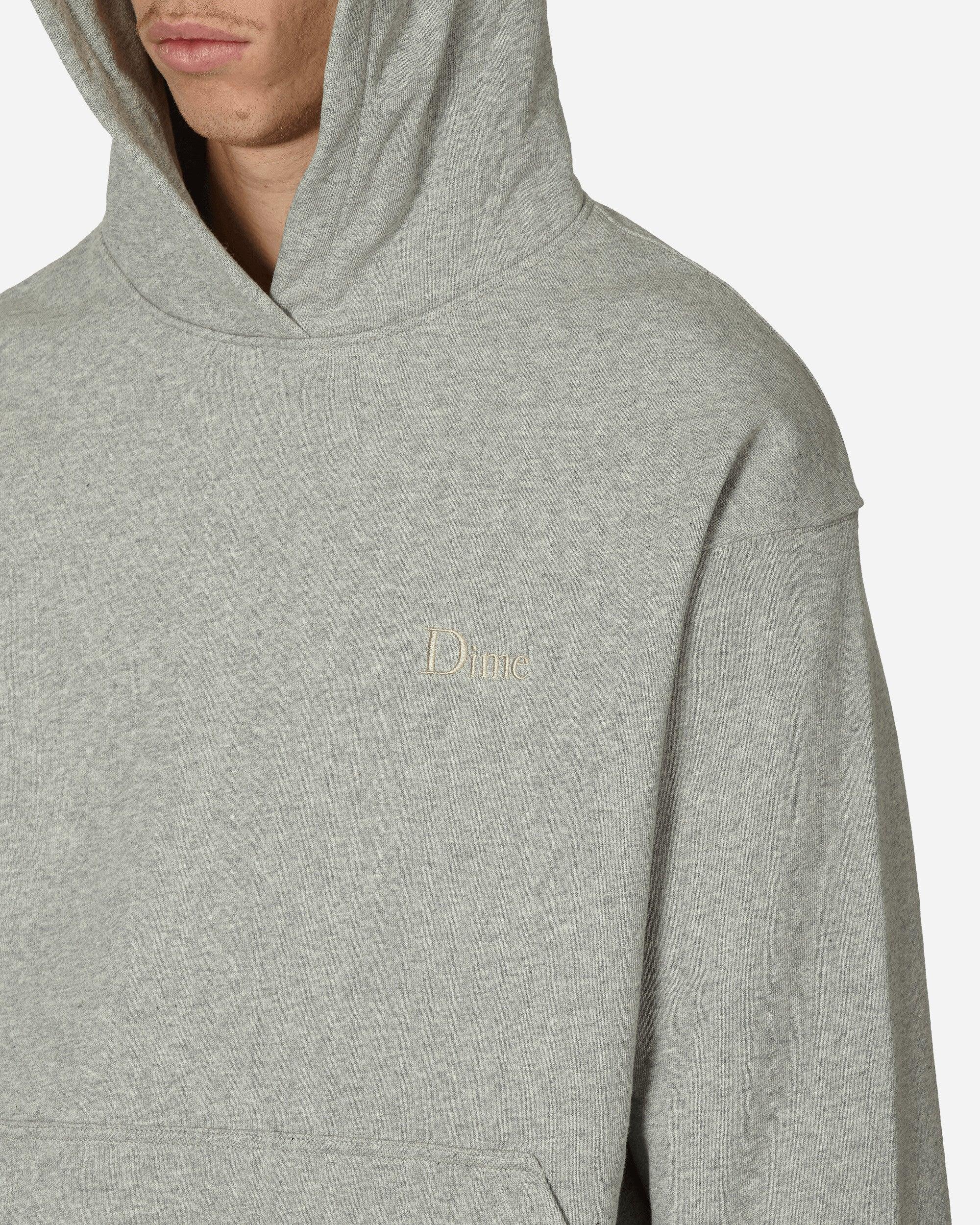 Dime Classic Small Logo Hooded Sweatshirt Heather Gray for