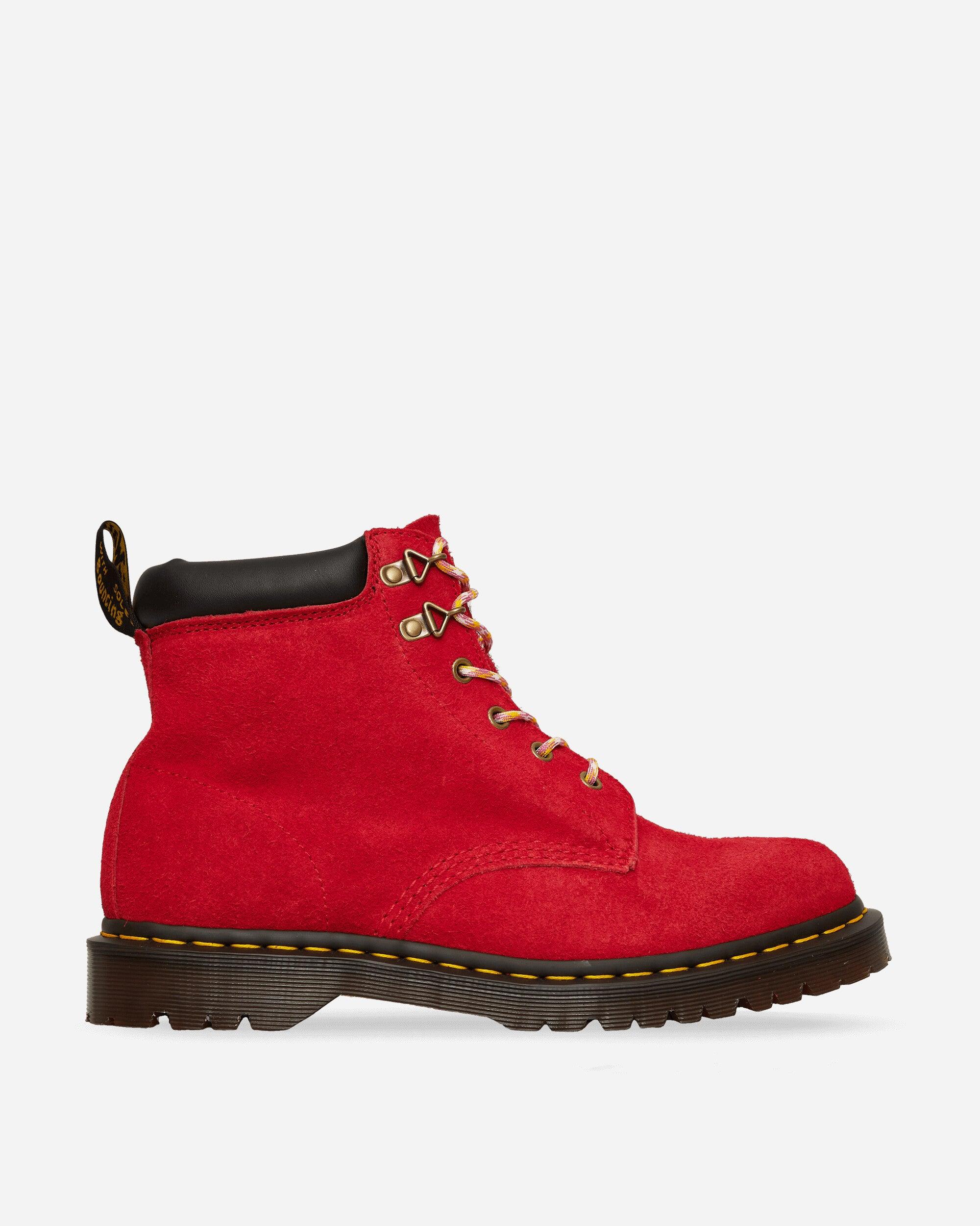 Dr. Martens 939 Ben Suede Padded Collar Lace Up Boots in Red for Men | Lyst