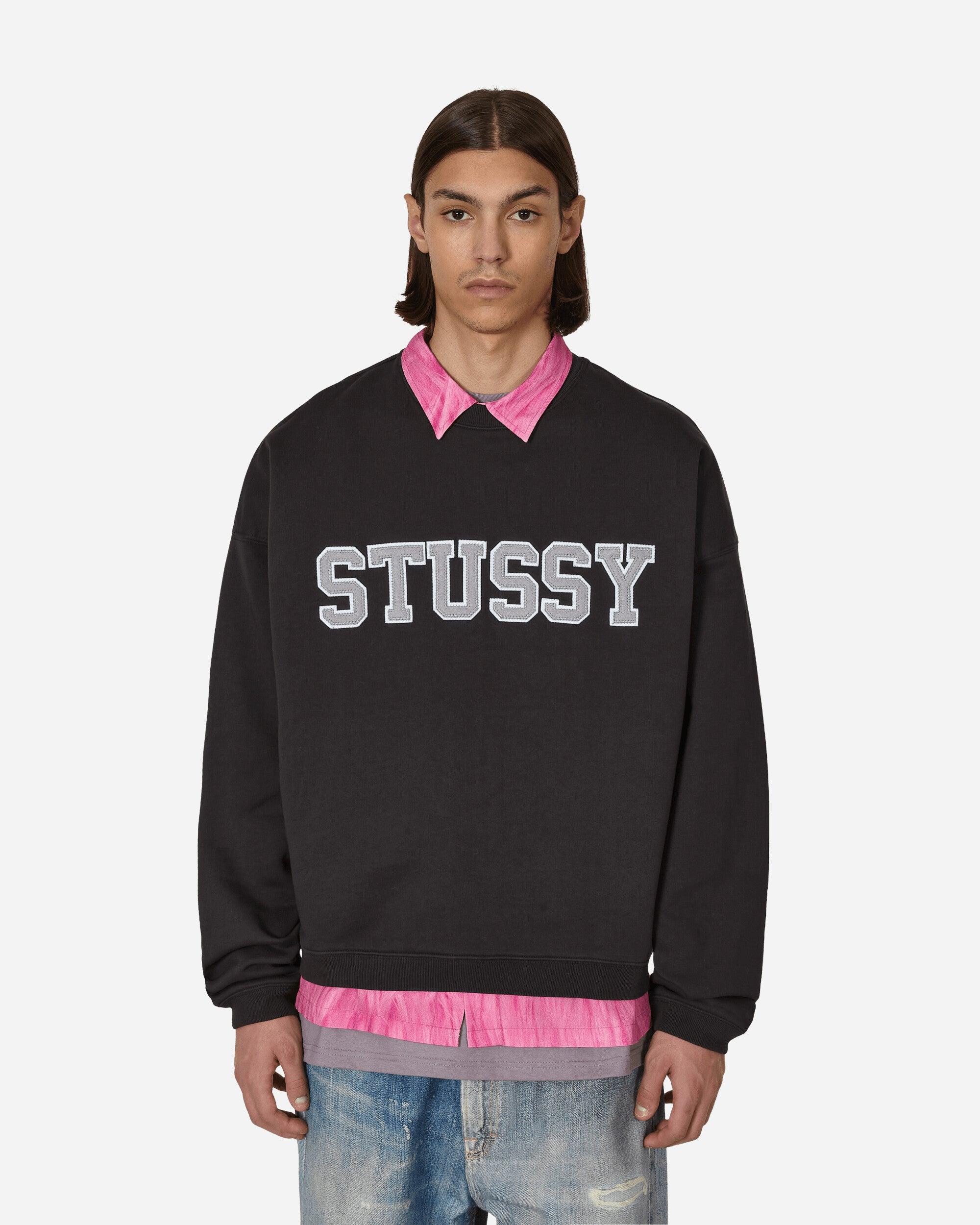 Stussy Relaxed Oversized Crewneck Sweatshirt in Black for Men Lyst
