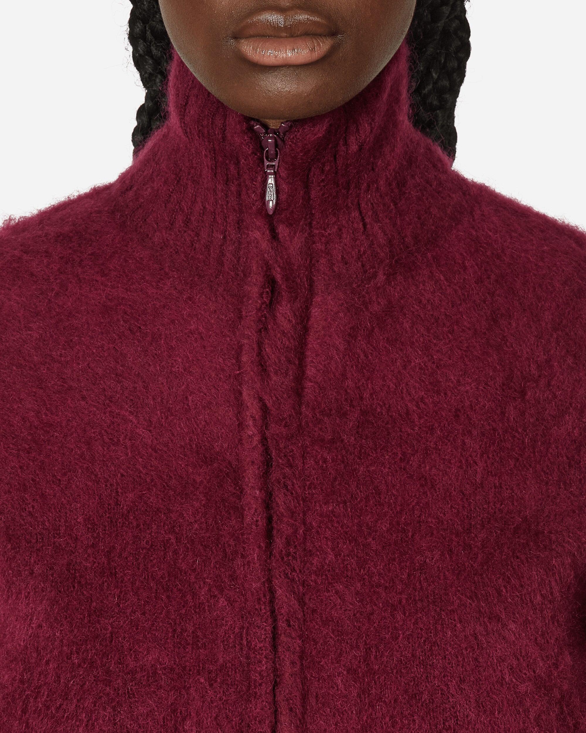 Needles Zipped Mohair Cardigan Bordeaux in Red for Men | Lyst