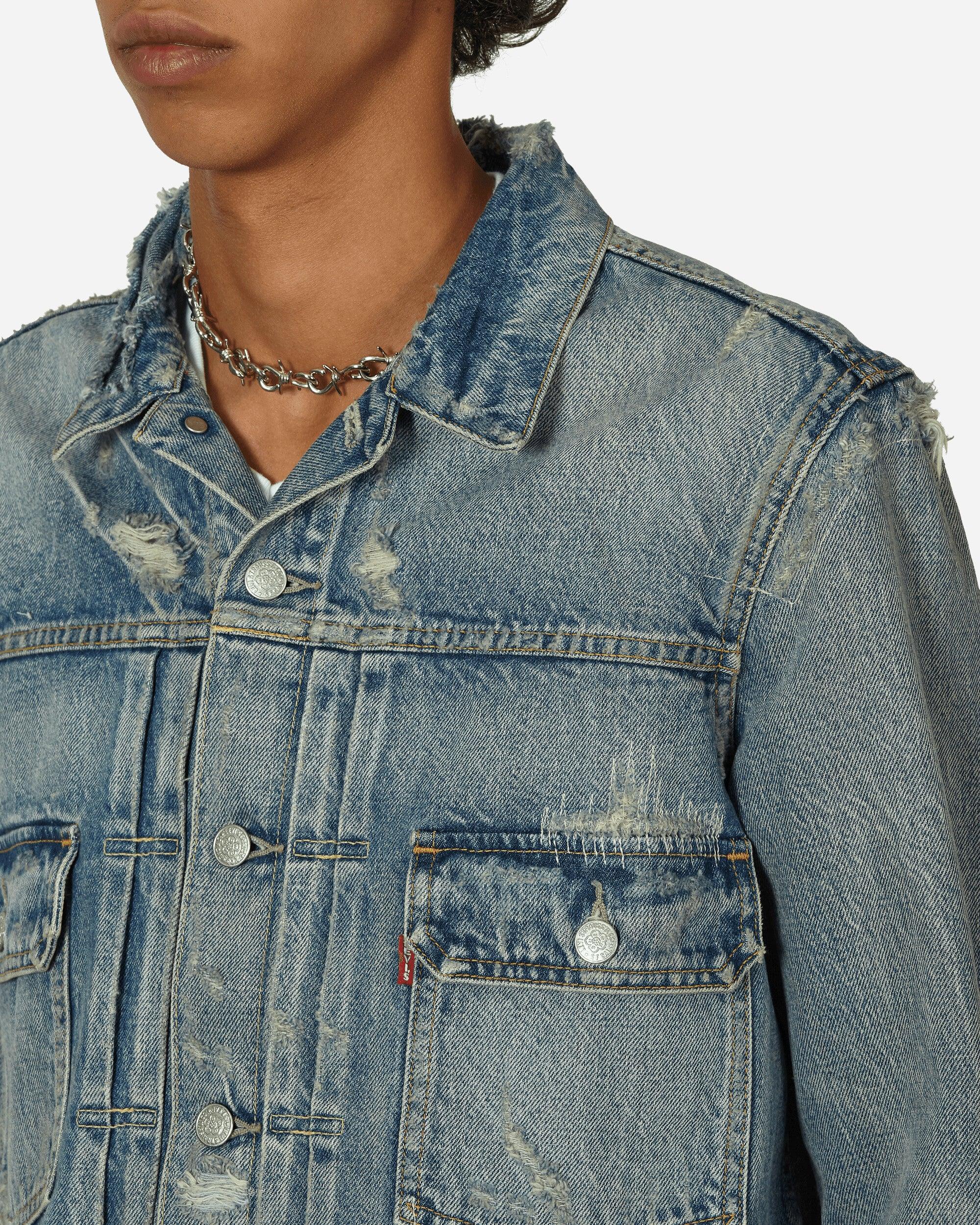 Kenzo logo-patch buttoned cape - Blue
