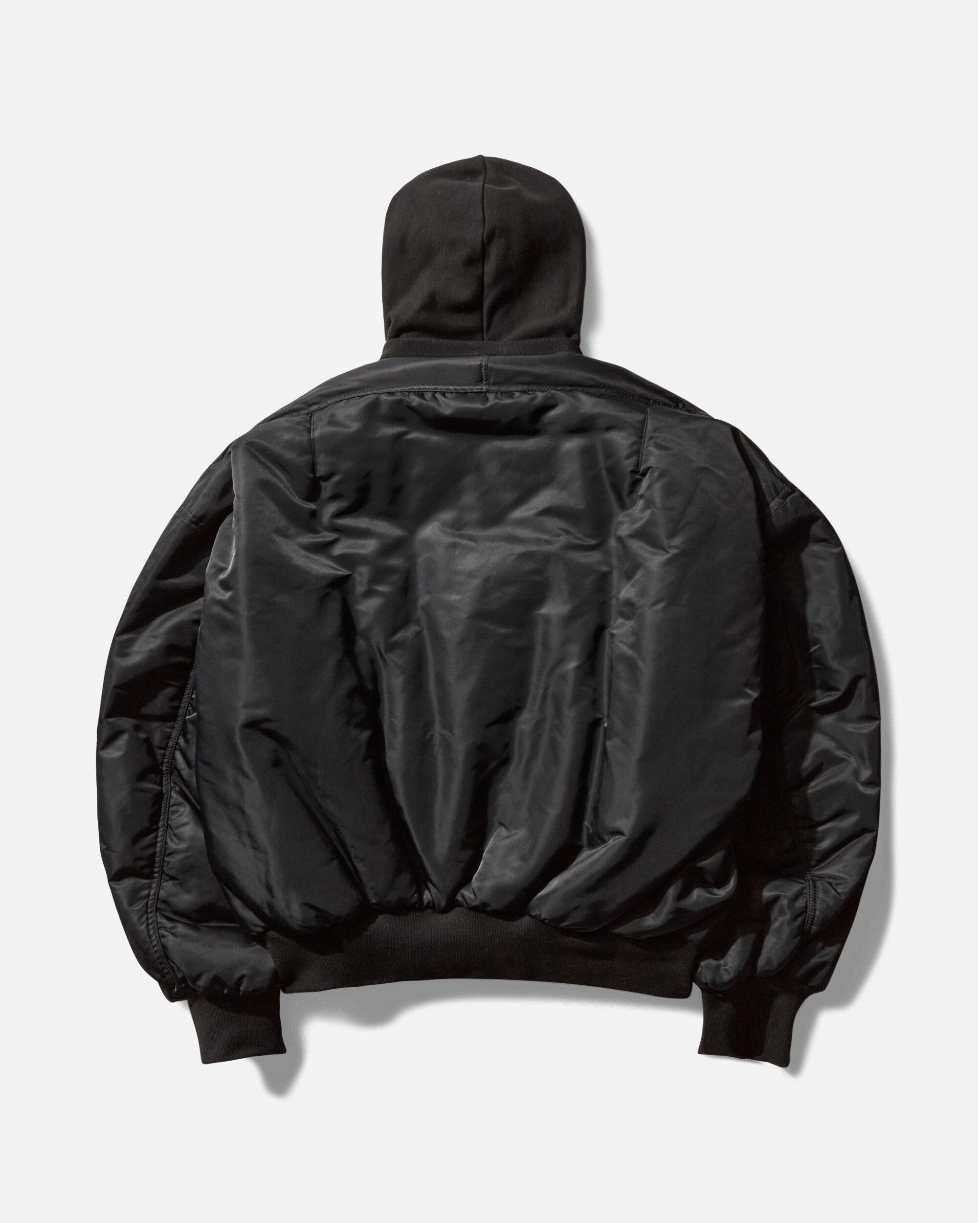 PROJECT G/R Men S Reversible Hooded Ma-1 Jacket / Red in Black for