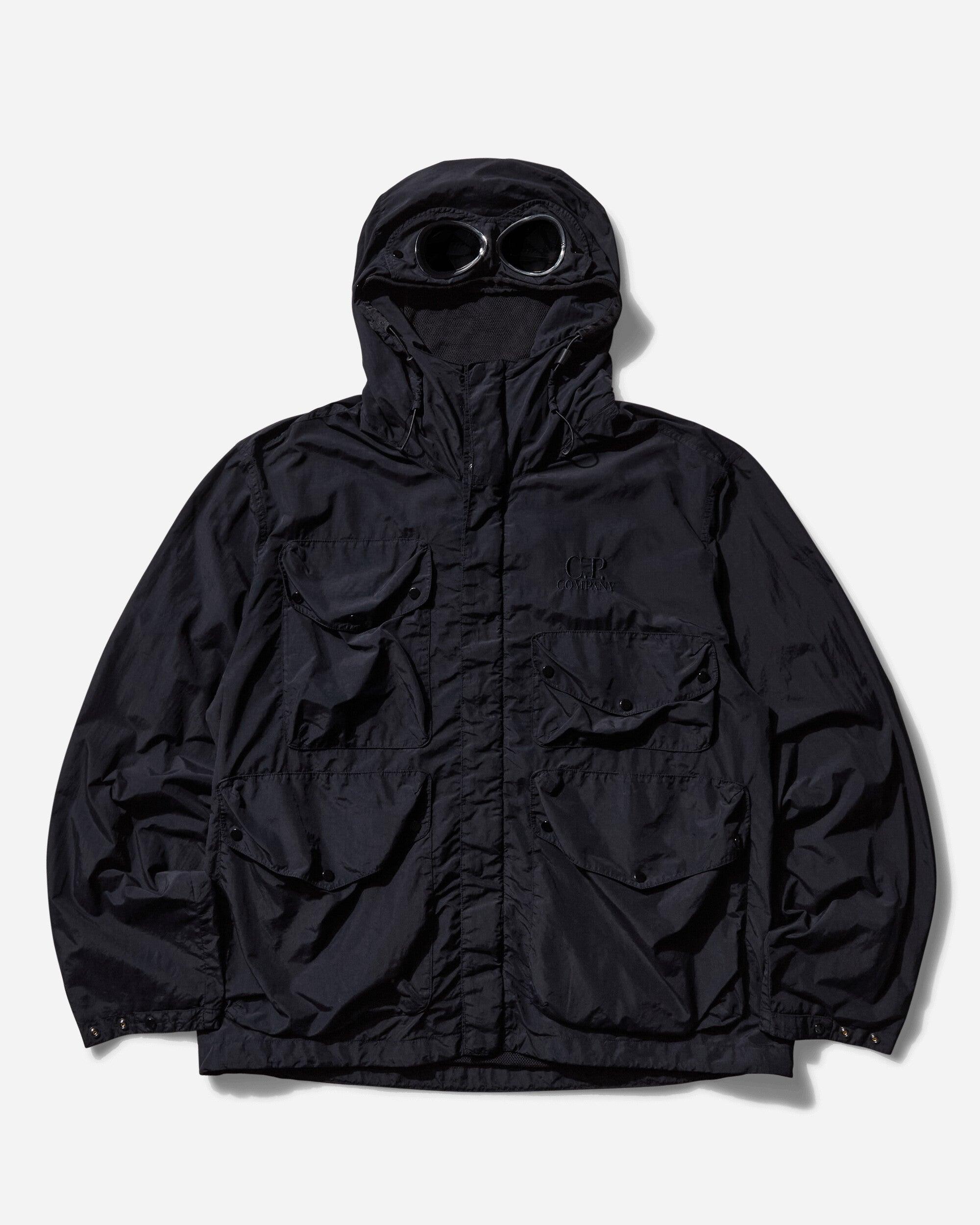 C.P. Company Men S Flatt Nylon goggle Jacket Total Eclipse in