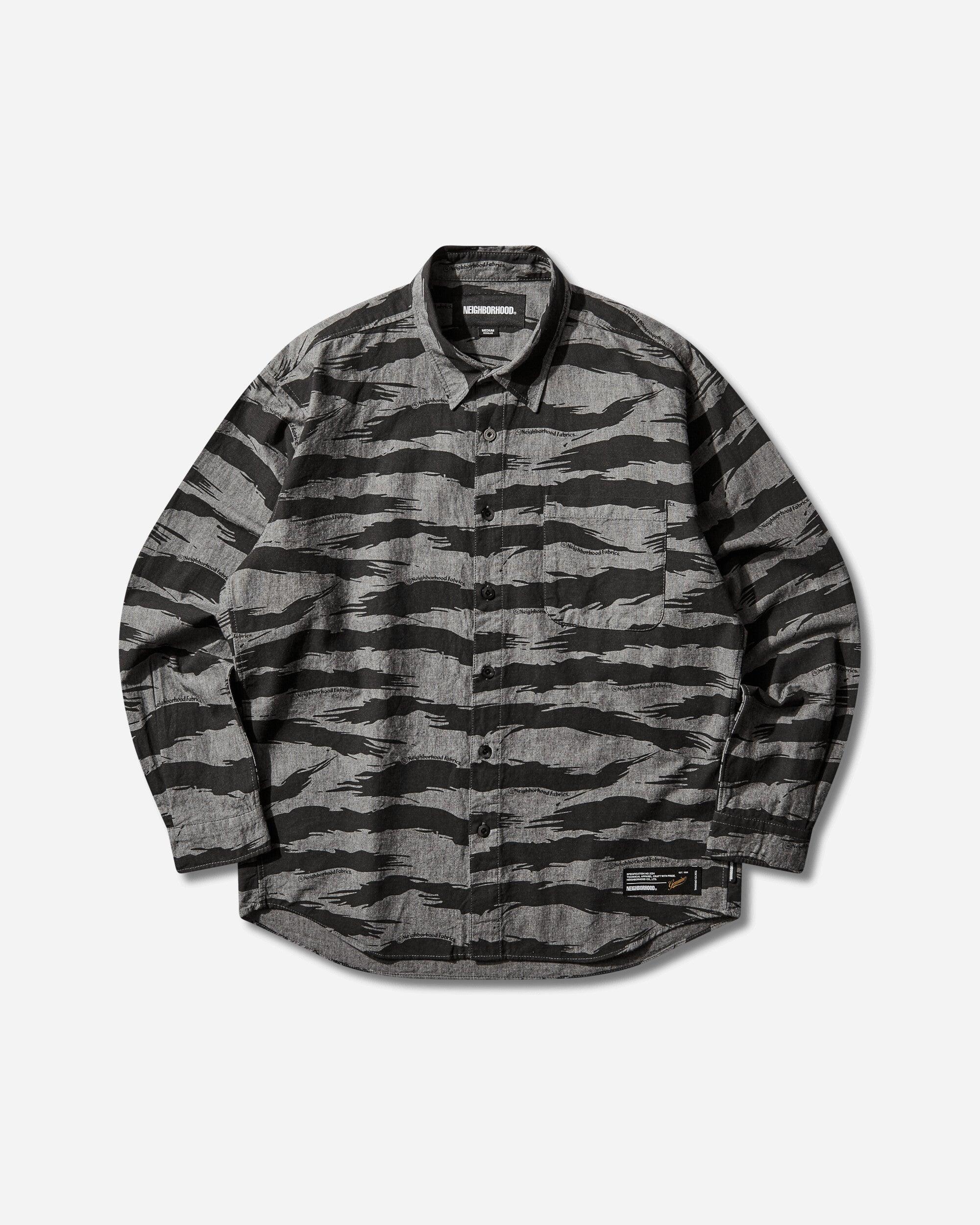 Neighborhood S Camo Pattern Chambray Longsleeve Shirt in Gray for