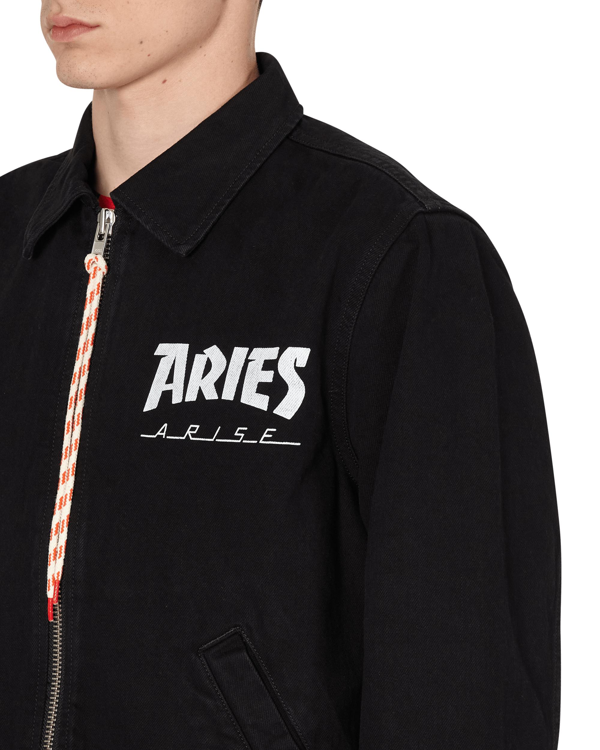 Aries Cotton Column Zip Through Jacket in Black for Men - Lyst