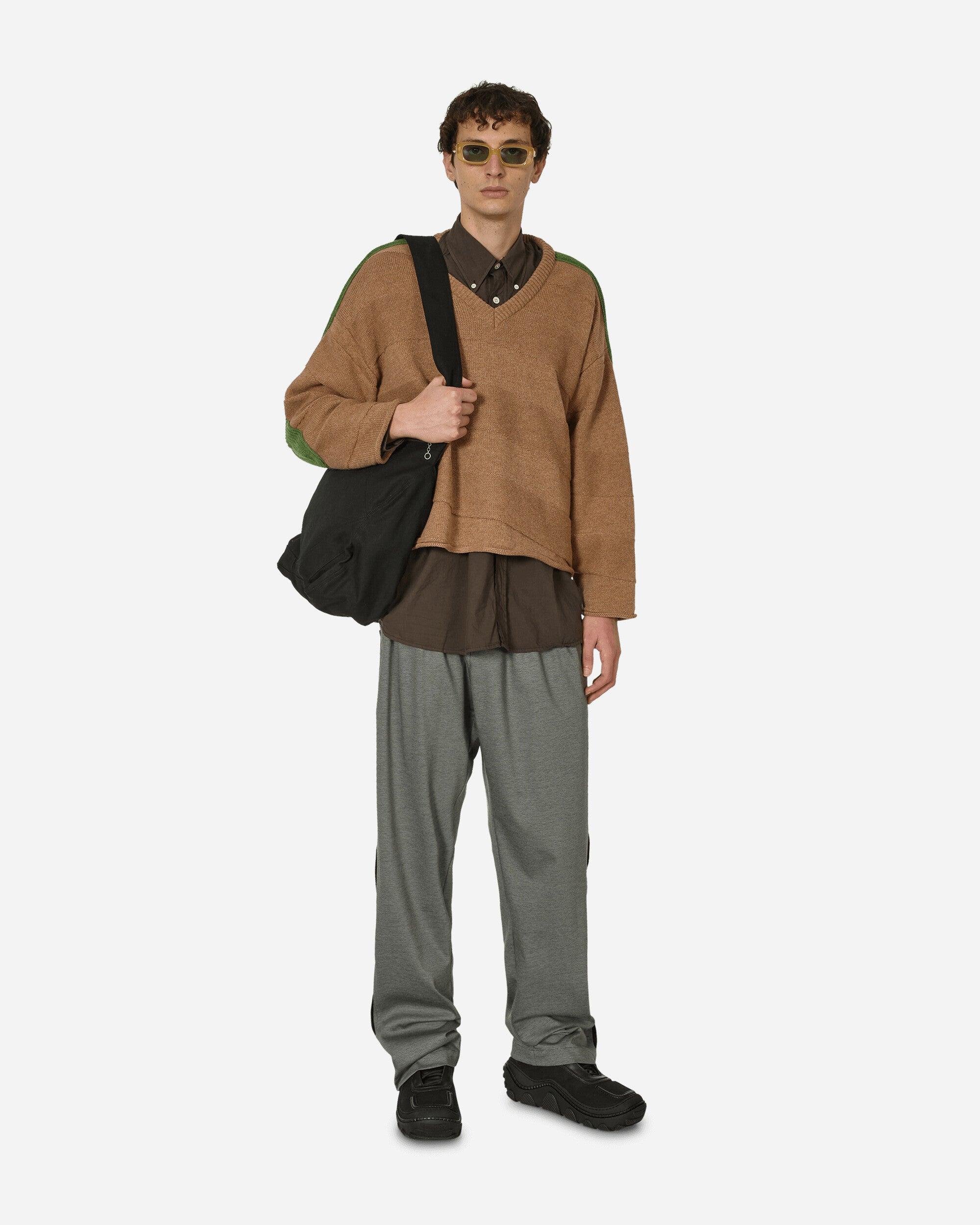 Kiko Kostadinov Delian V-Neck Jumper Melange Almond in Brown