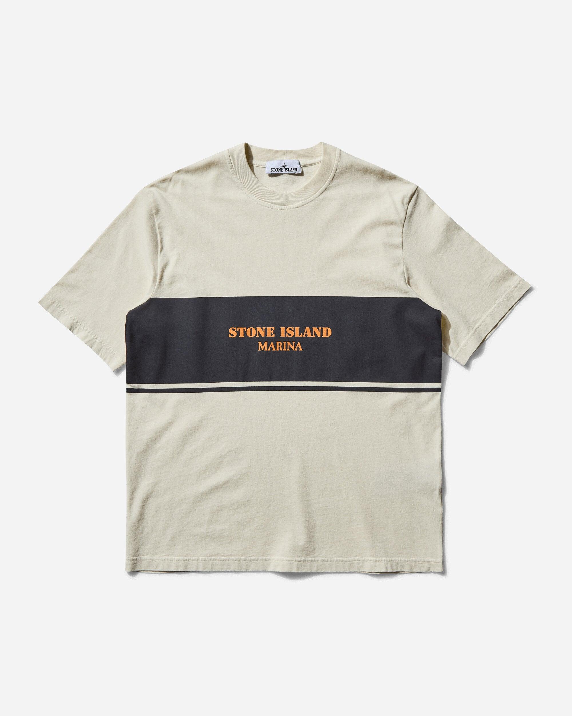 Stone Island Marina Oversized Printed T-Shirt Ivory in White for