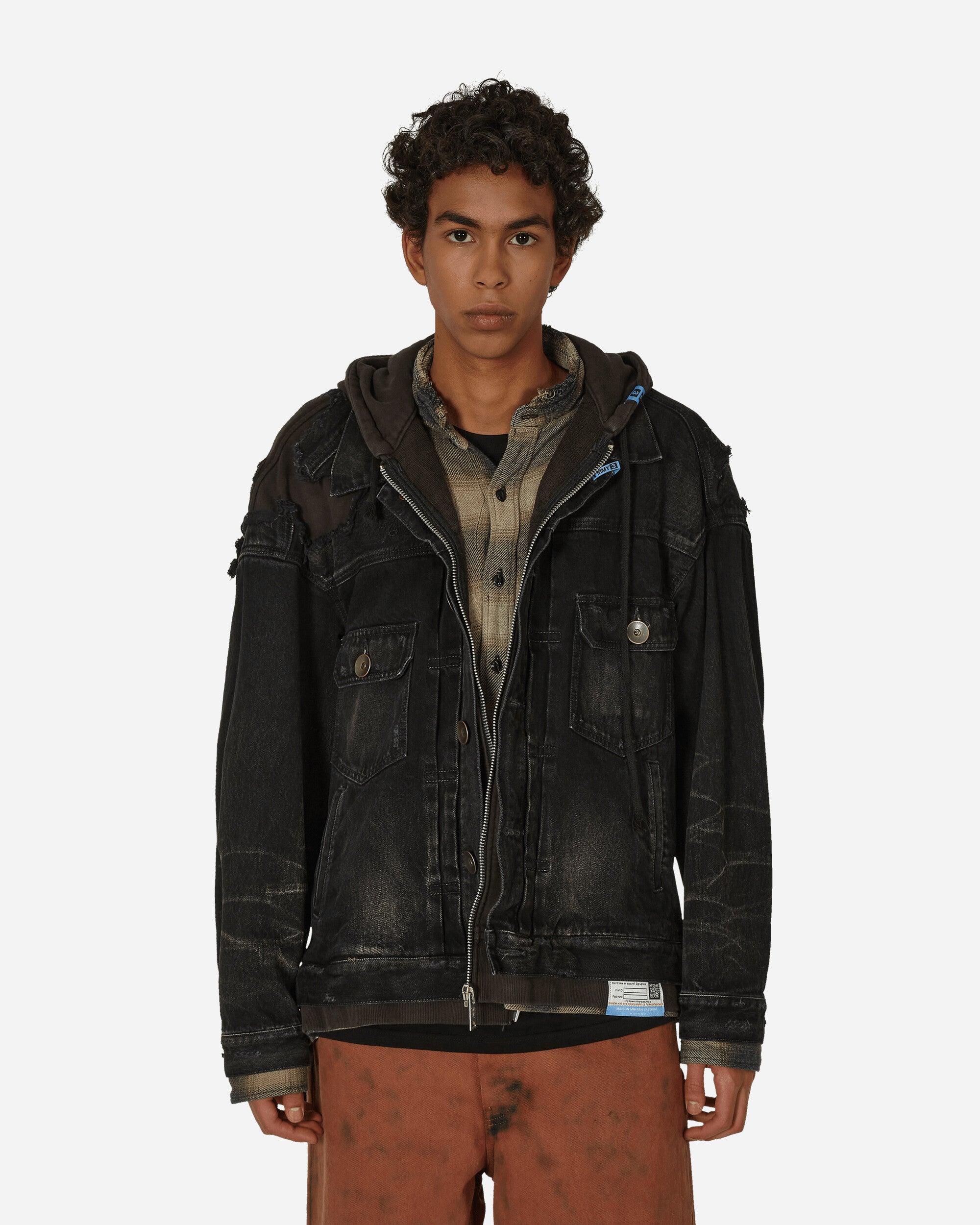 Maison Mihara Yasuhiro Mix Layered Denim Jacket in Black for Men | Lyst UK