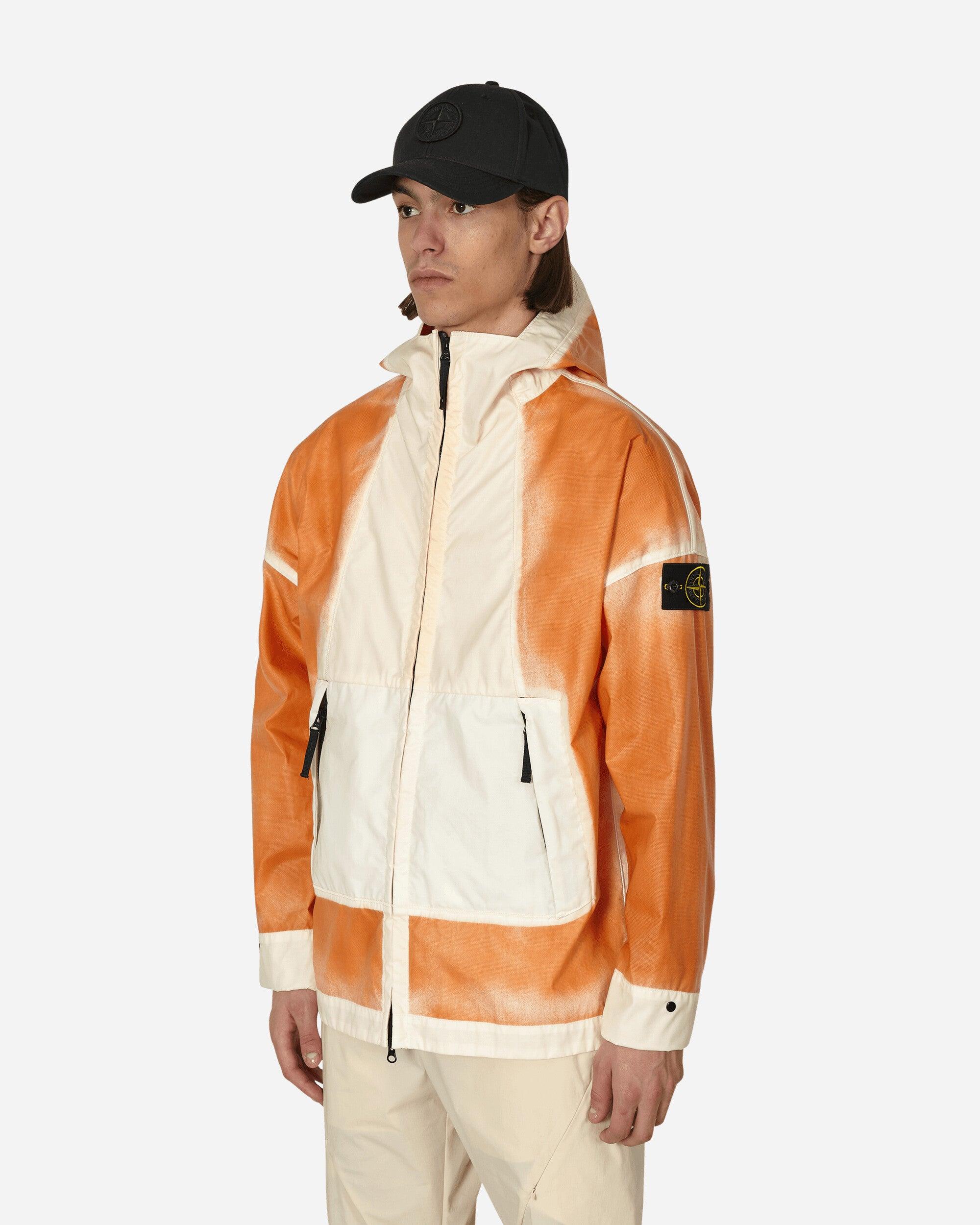 Stone Island Hand Sprayed Mussola Gommata-tc Jacket Sienna in Orange for  Men | Lyst
